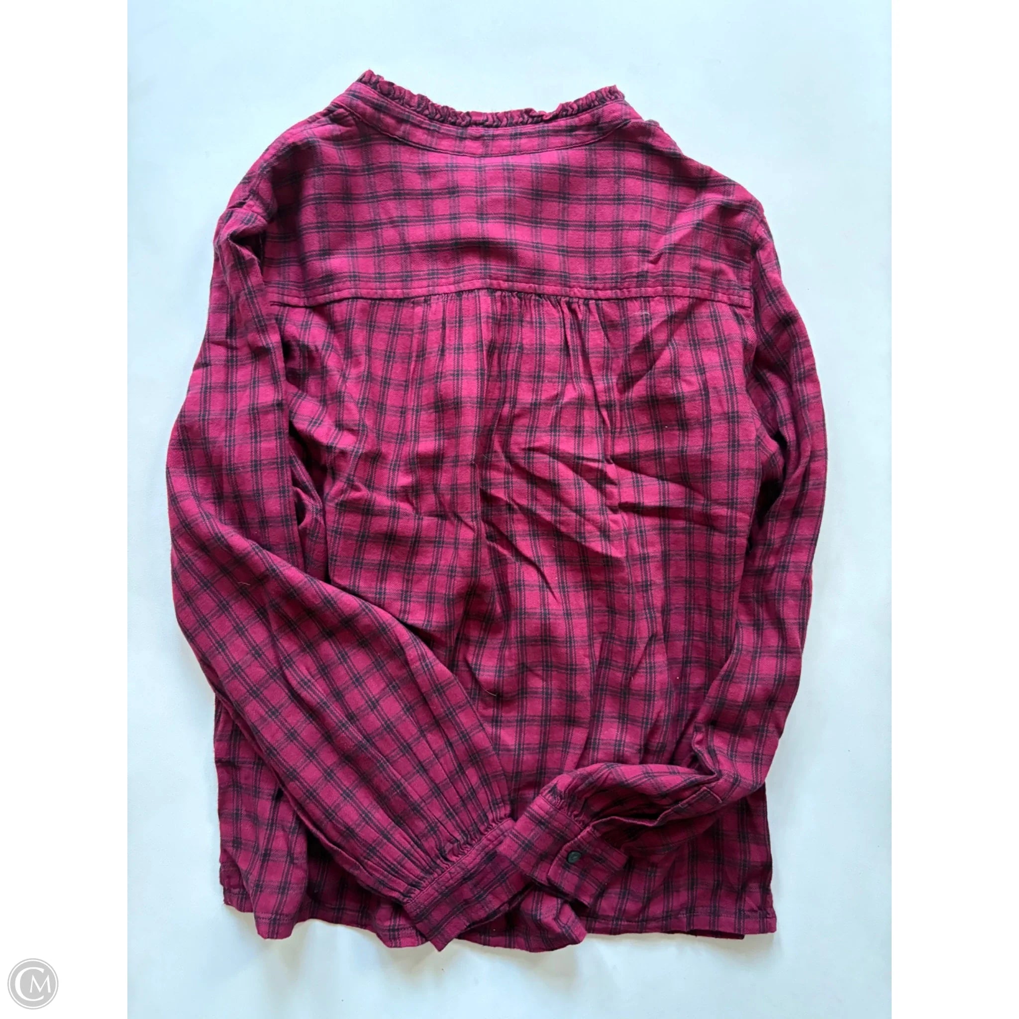 Top Long Sleeve By Gap In Plaid Pattern, Size: M - Image 2