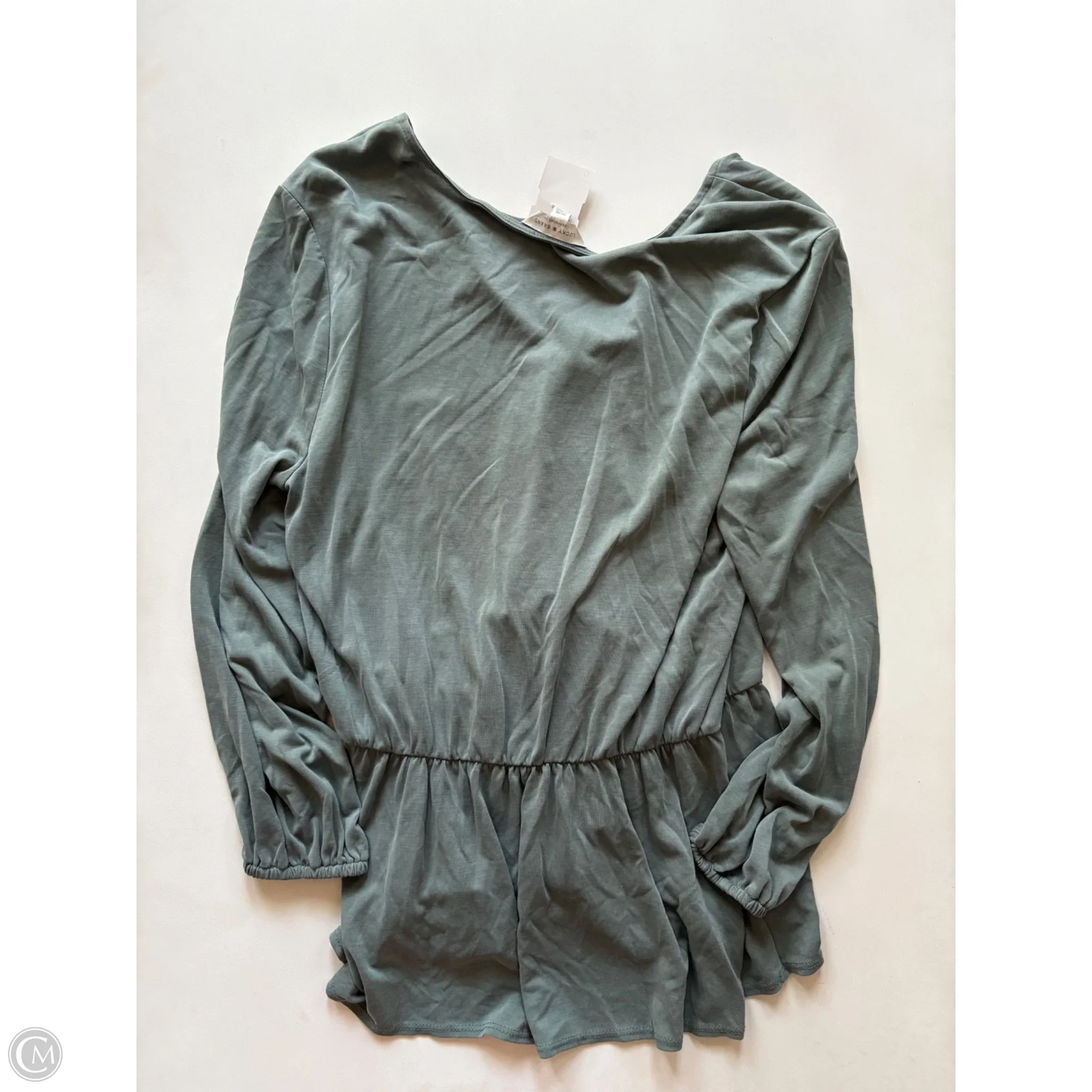 Blouse Long Sleeve By Lucky Brand In Green, Size: M - Image 2