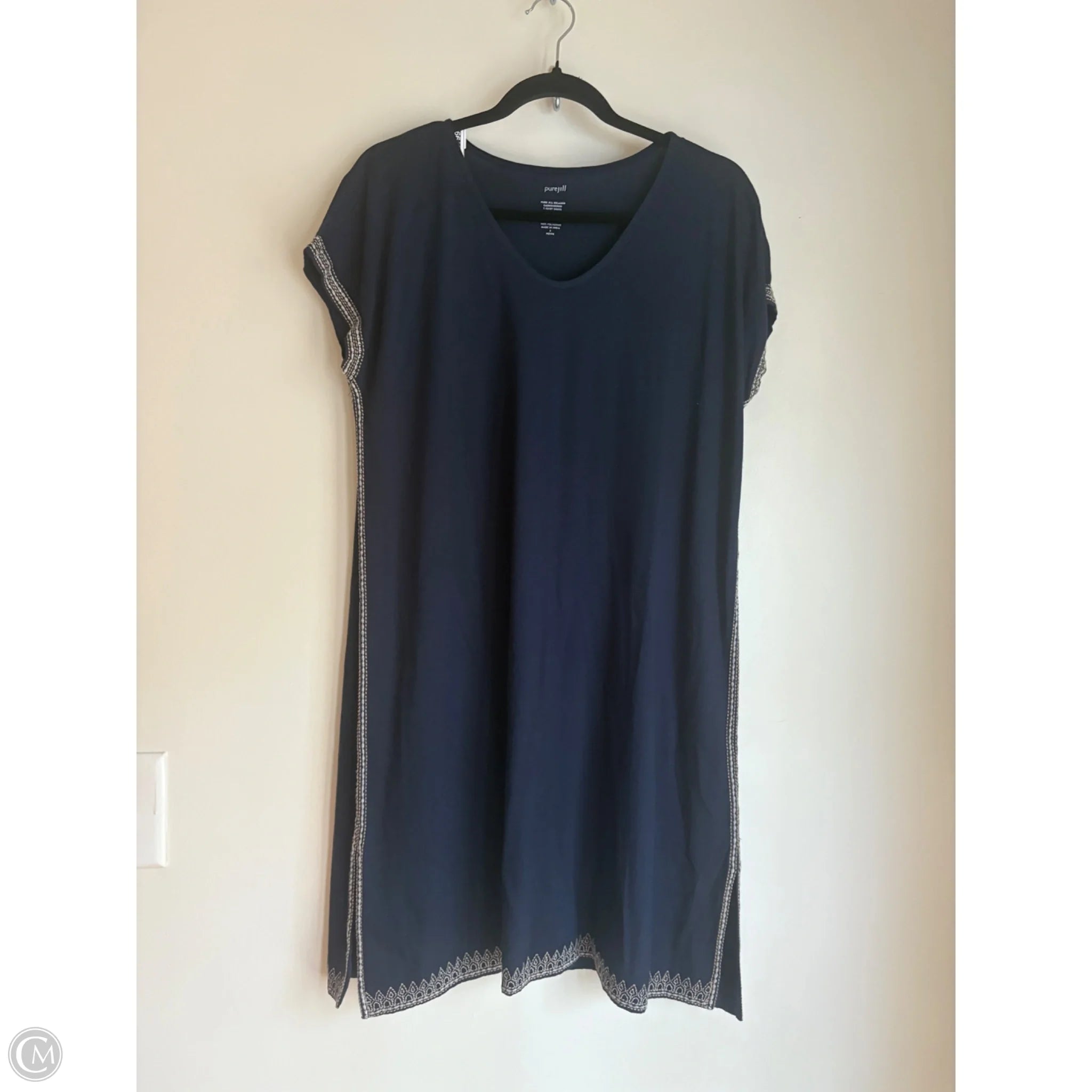 Dress Casual Midi By Pure Jill In Navy, Size: Sp - Image 1