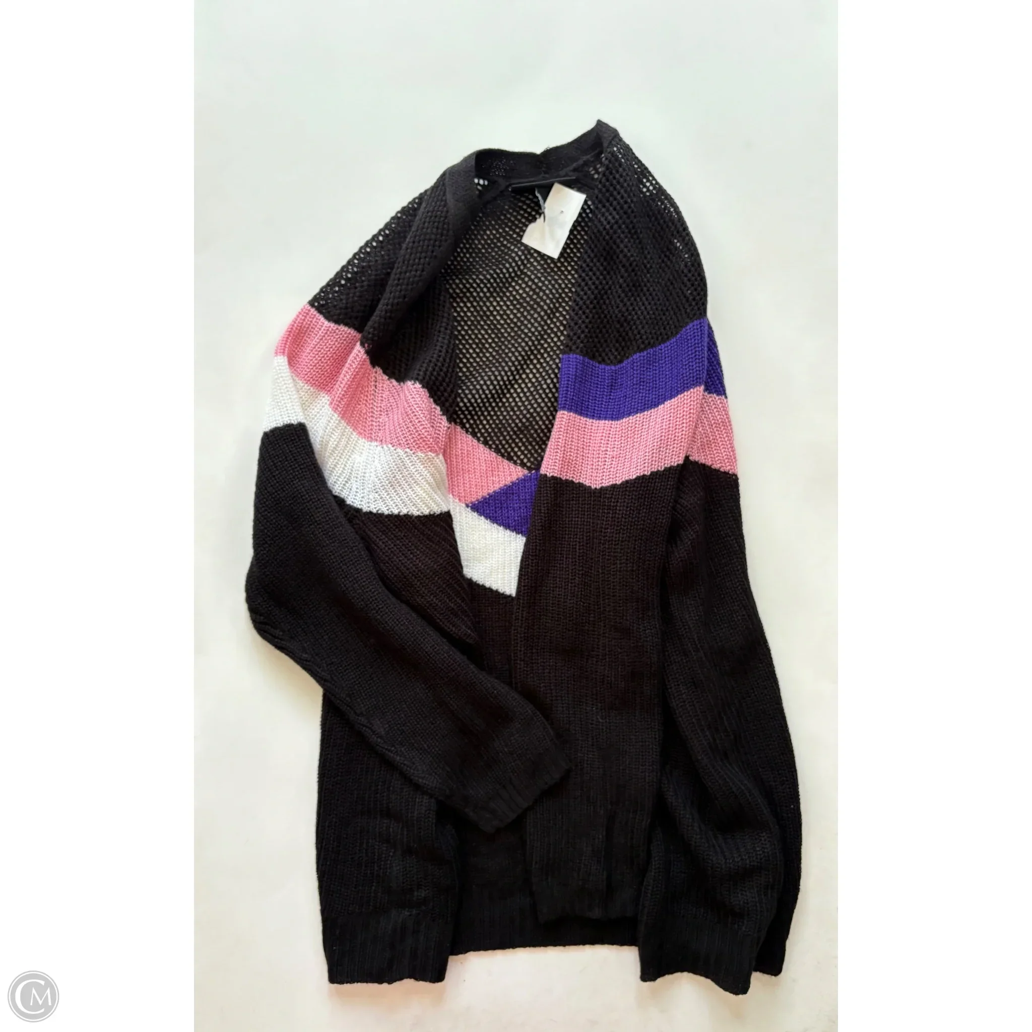 Sweater Cardigan By Lane Bryant In Striped Pattern, Size: L - Image 1