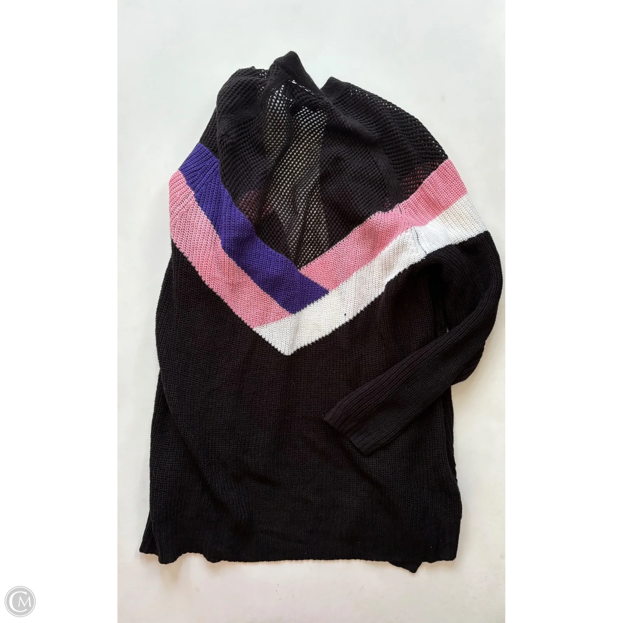 Sweater Cardigan By Lane Bryant In Striped Pattern, Size: L - Image 2