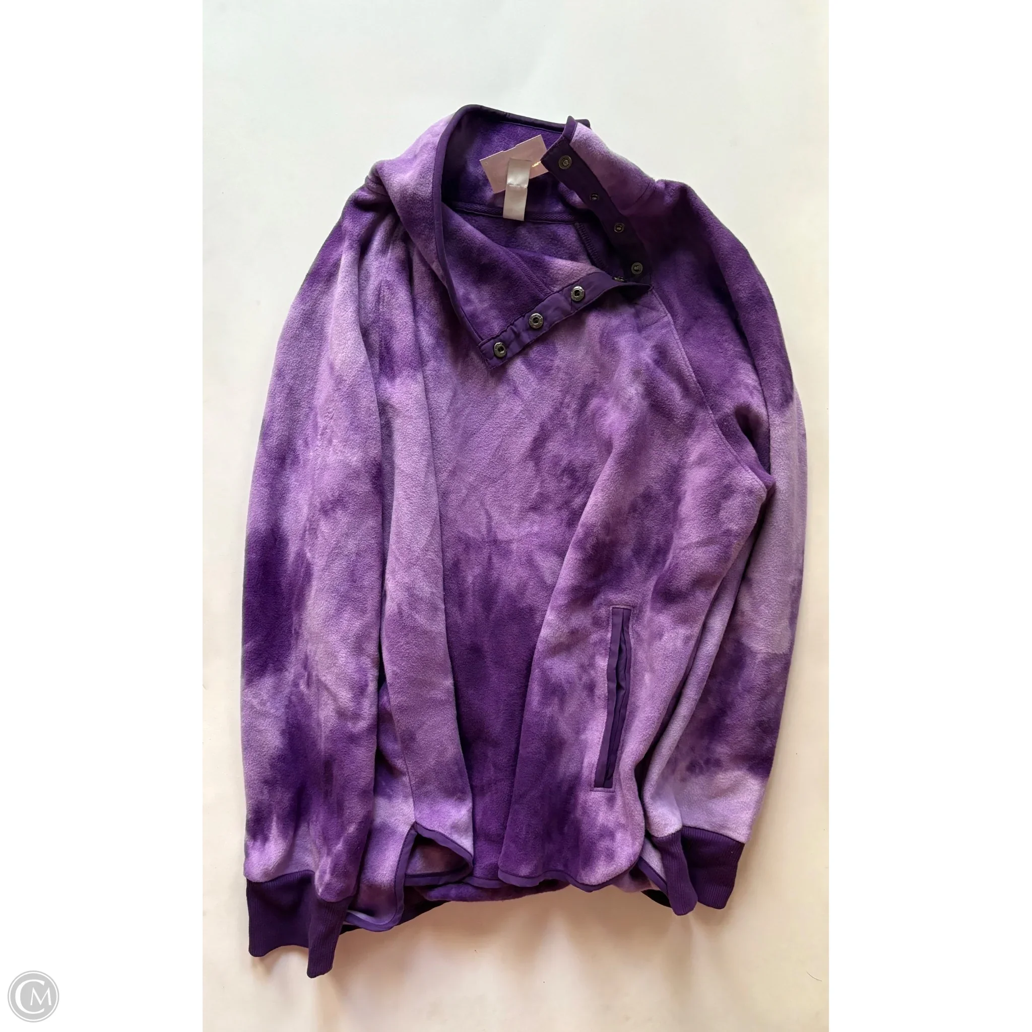 Jacket Fleece By Green Tea In Purple, Size: 2x - Image 1