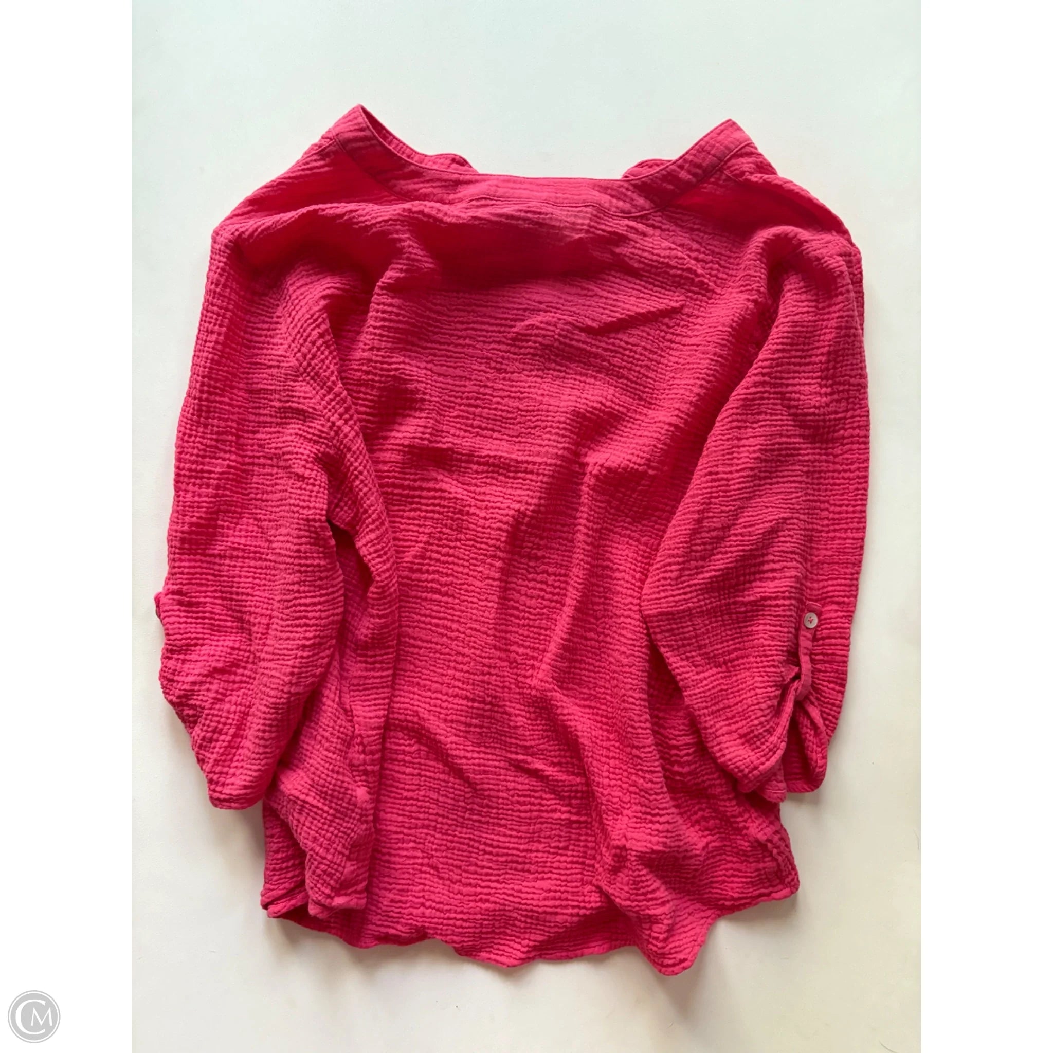 Top Short Sleeve By Chicos In Pink, Size: L - Image 2