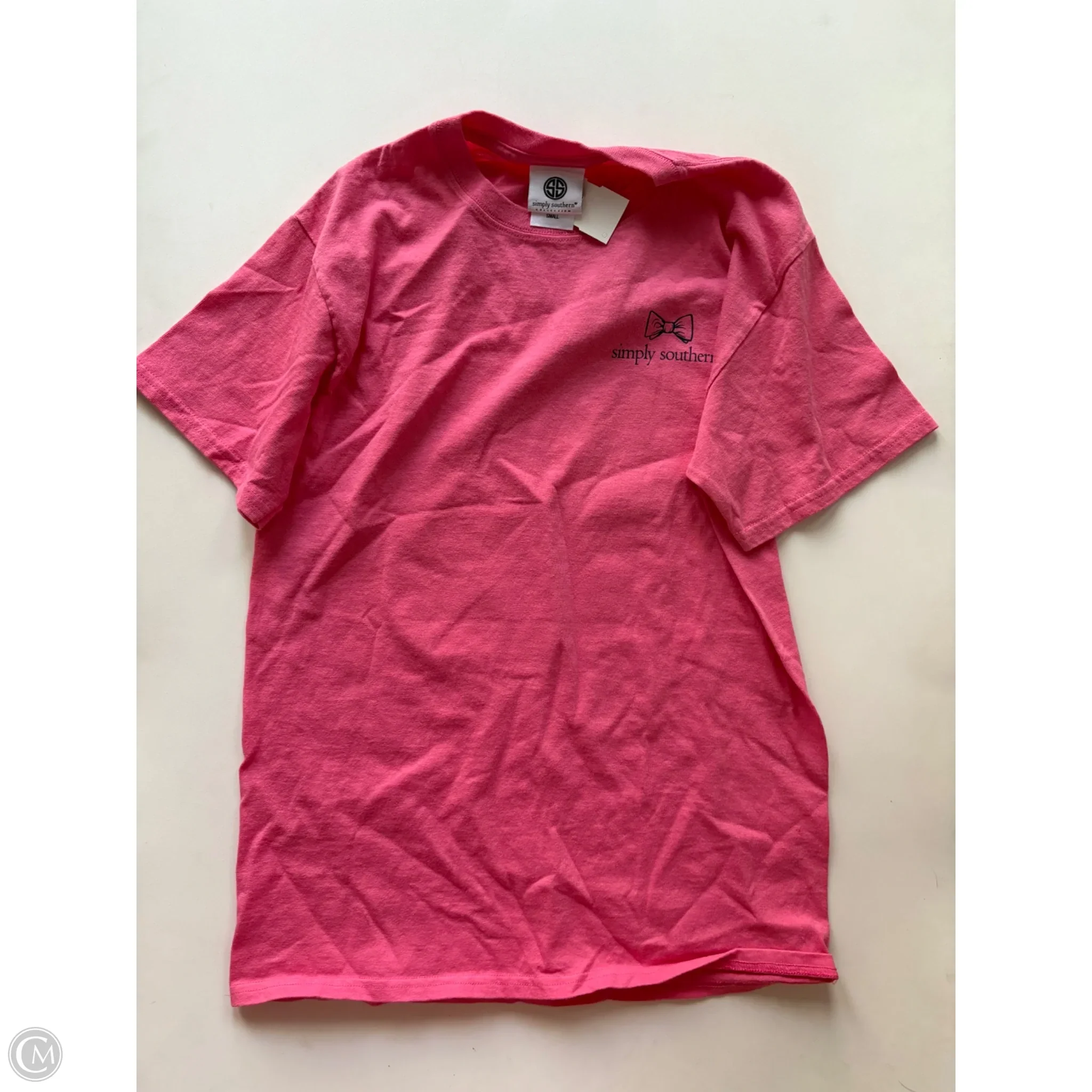 Top Short Sleeve By Simply Southern In Pink, Size: S - Image 1