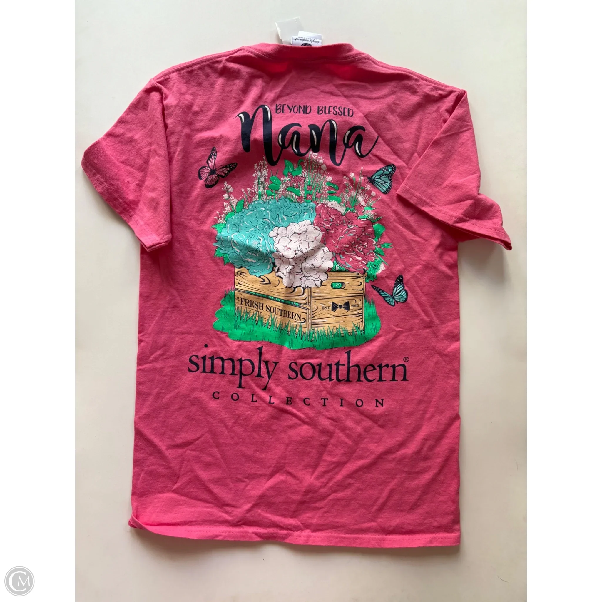 Top Short Sleeve By Simply Southern In Pink, Size: S - Image 2