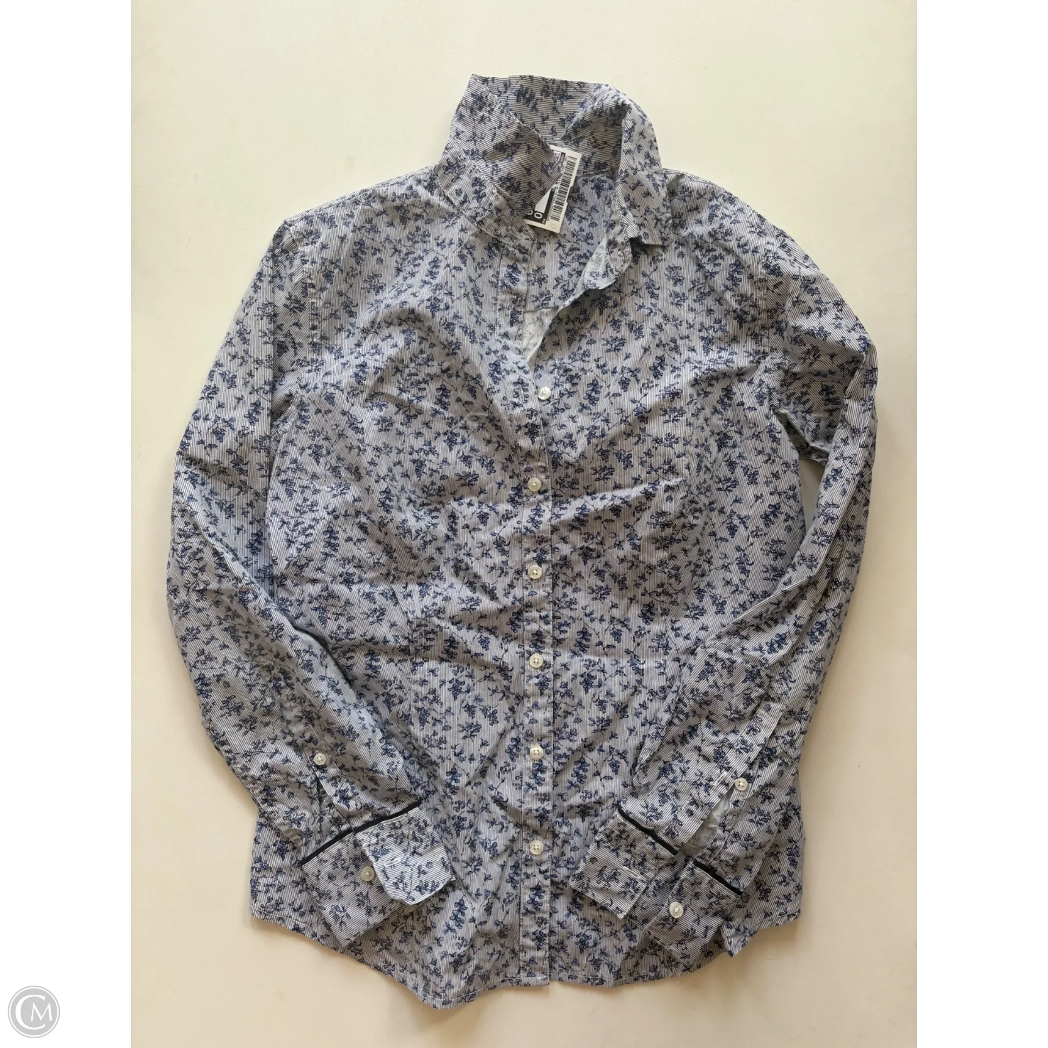 Top Long Sleeve By Brooks Brothers In Blue, Size: Xs - Image 1