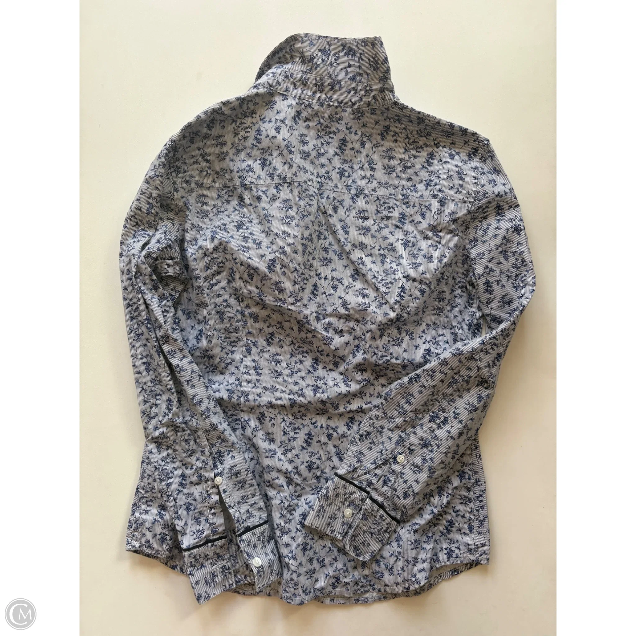 Top Long Sleeve By Brooks Brothers In Blue, Size: Xs - Image 2