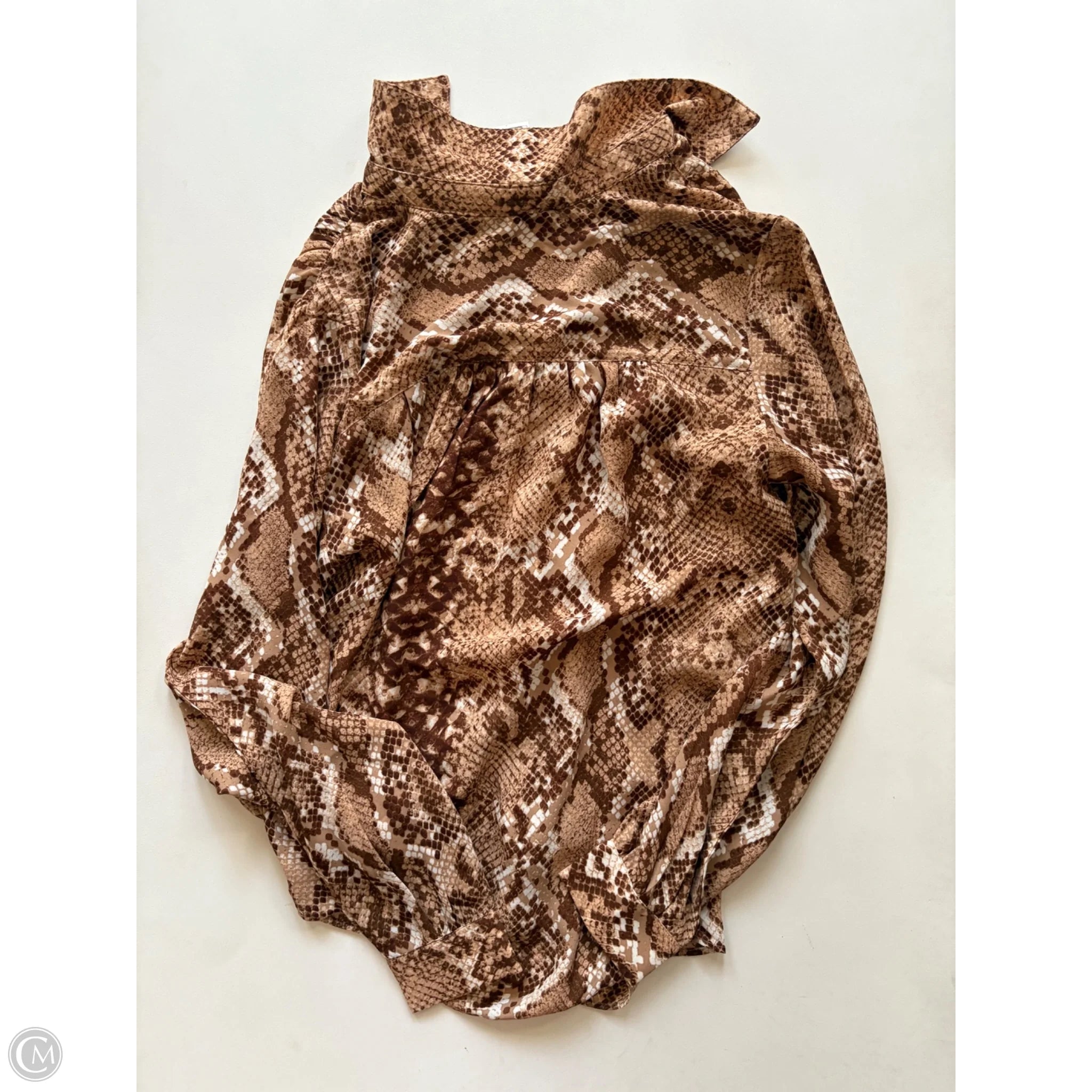 Blouse Long Sleeve By H&m In Animal Print, Size: S - Image 2
