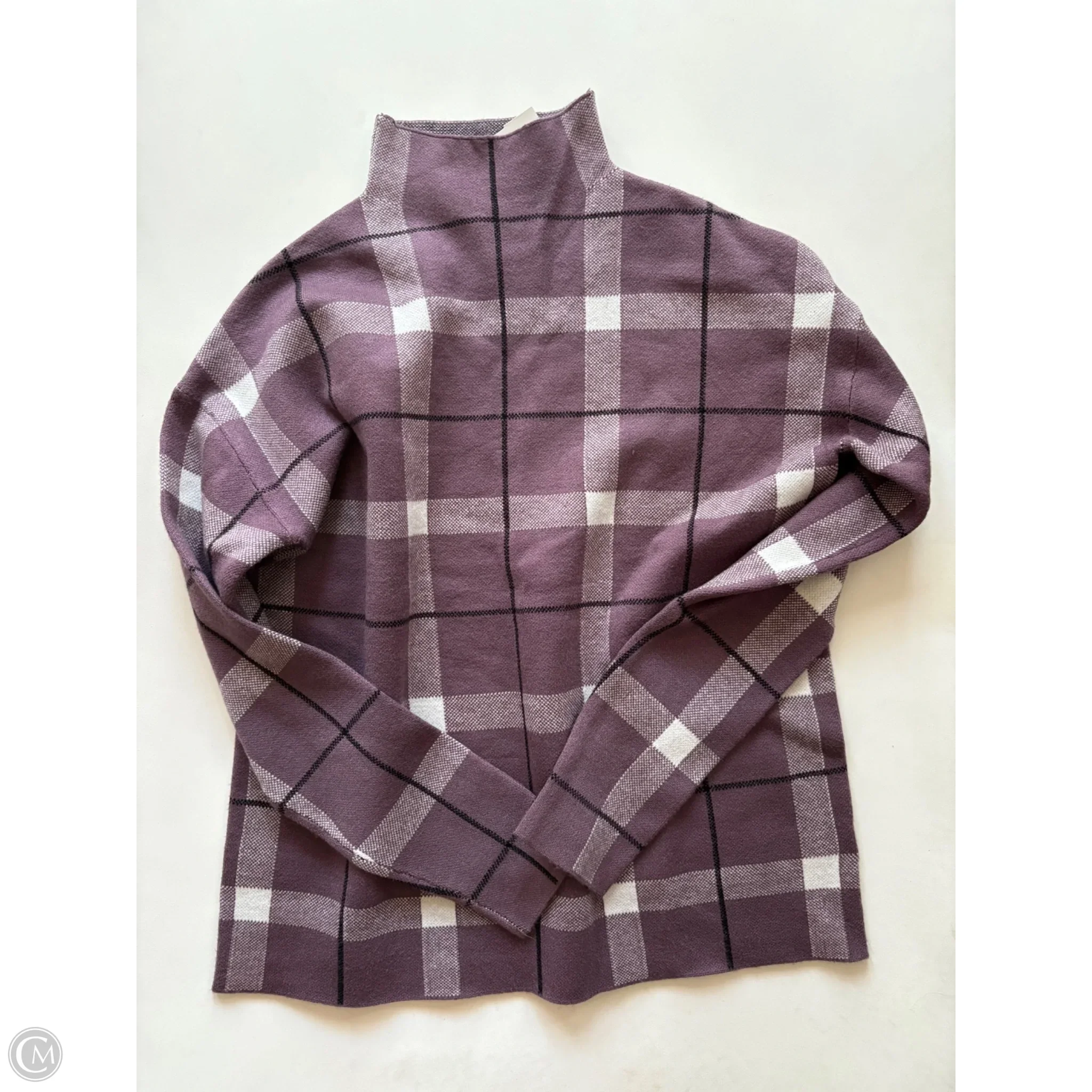 Sweater By Jones New York In Plaid Pattern, Size: S - Image 1