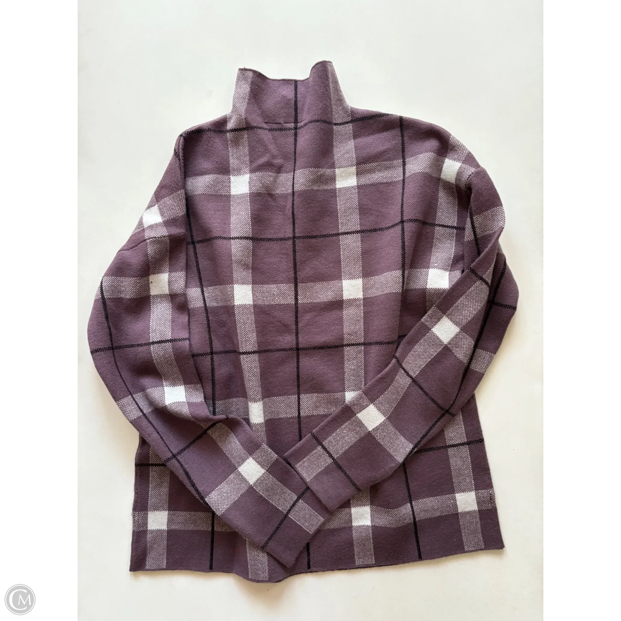 Sweater By Jones New York In Plaid Pattern, Size: S - Image 2