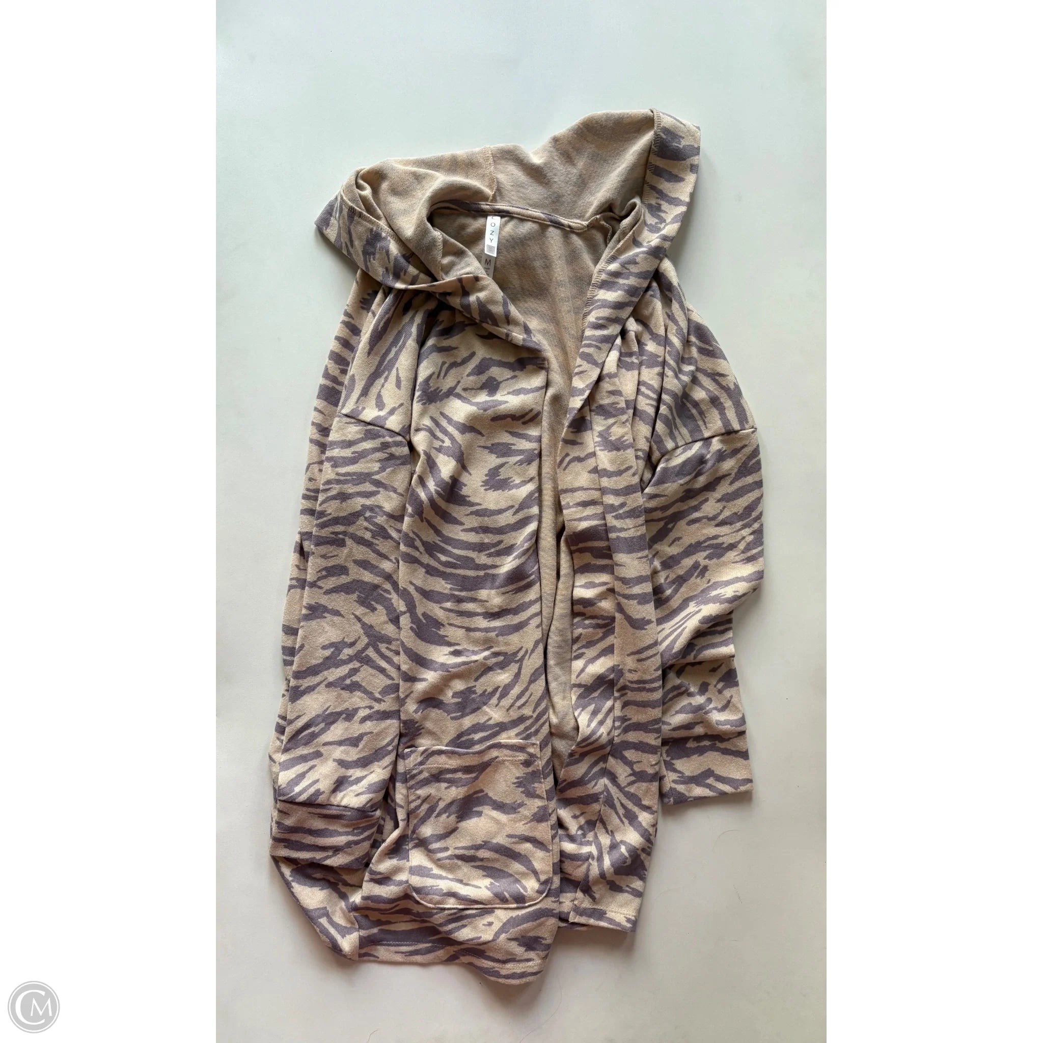 Sweater Cardigan By Cozy In Animal Print, Size: M - Image 1