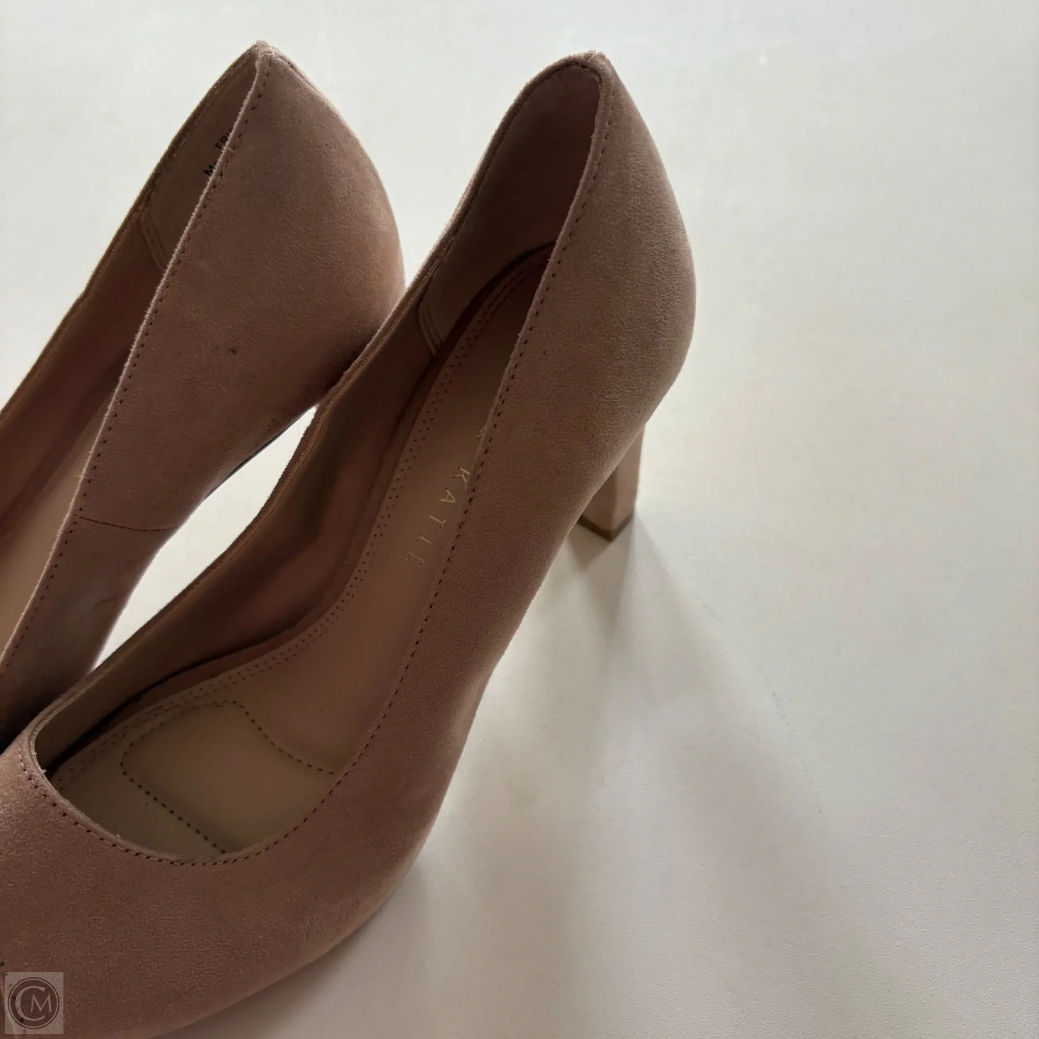 Shoes Heels Block By Kelly And Katie In Beige, Size: 6 - Image 3