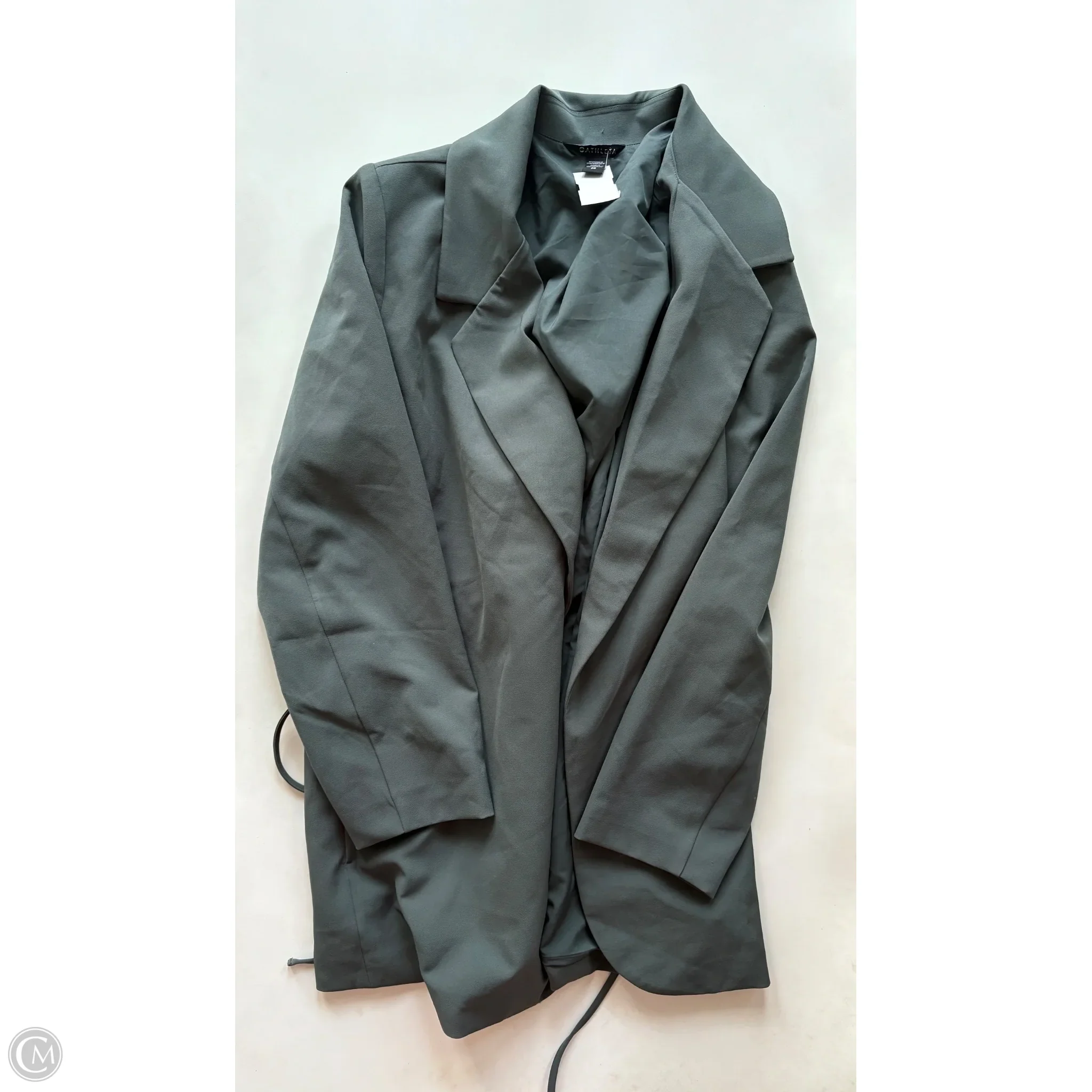 Coat Trench Coat By Athleta In Green, Size: 2x - Image 1