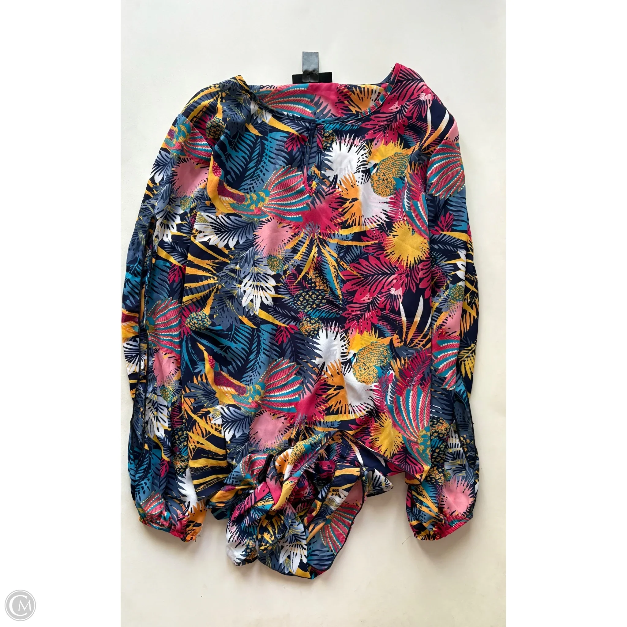 Blouse Long Sleeve By Ashley Stewart In Multi-colored, Size: Xl - Image 1