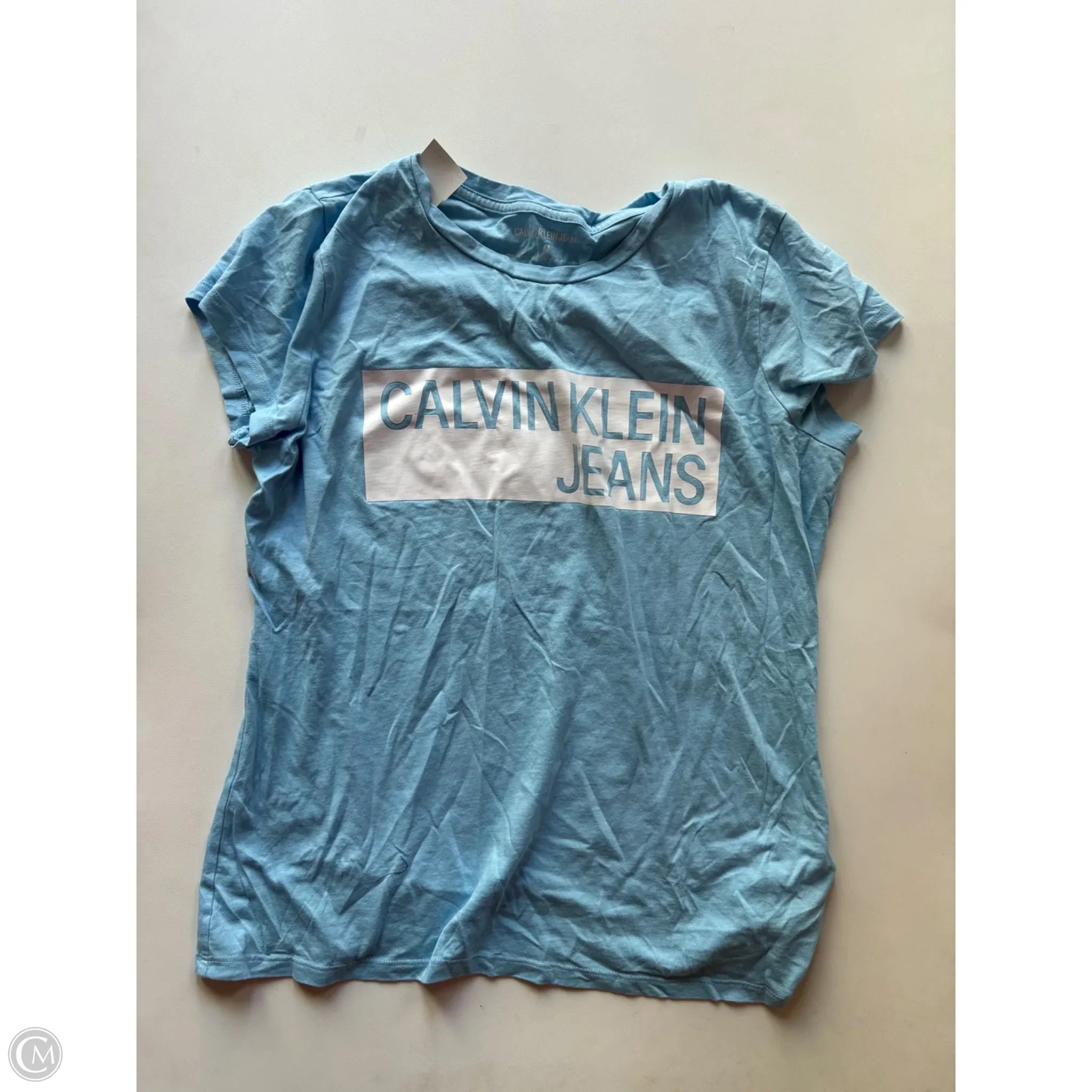 Top Short Sleeve By Calvin Klein In Blue, Size: M - Image 1