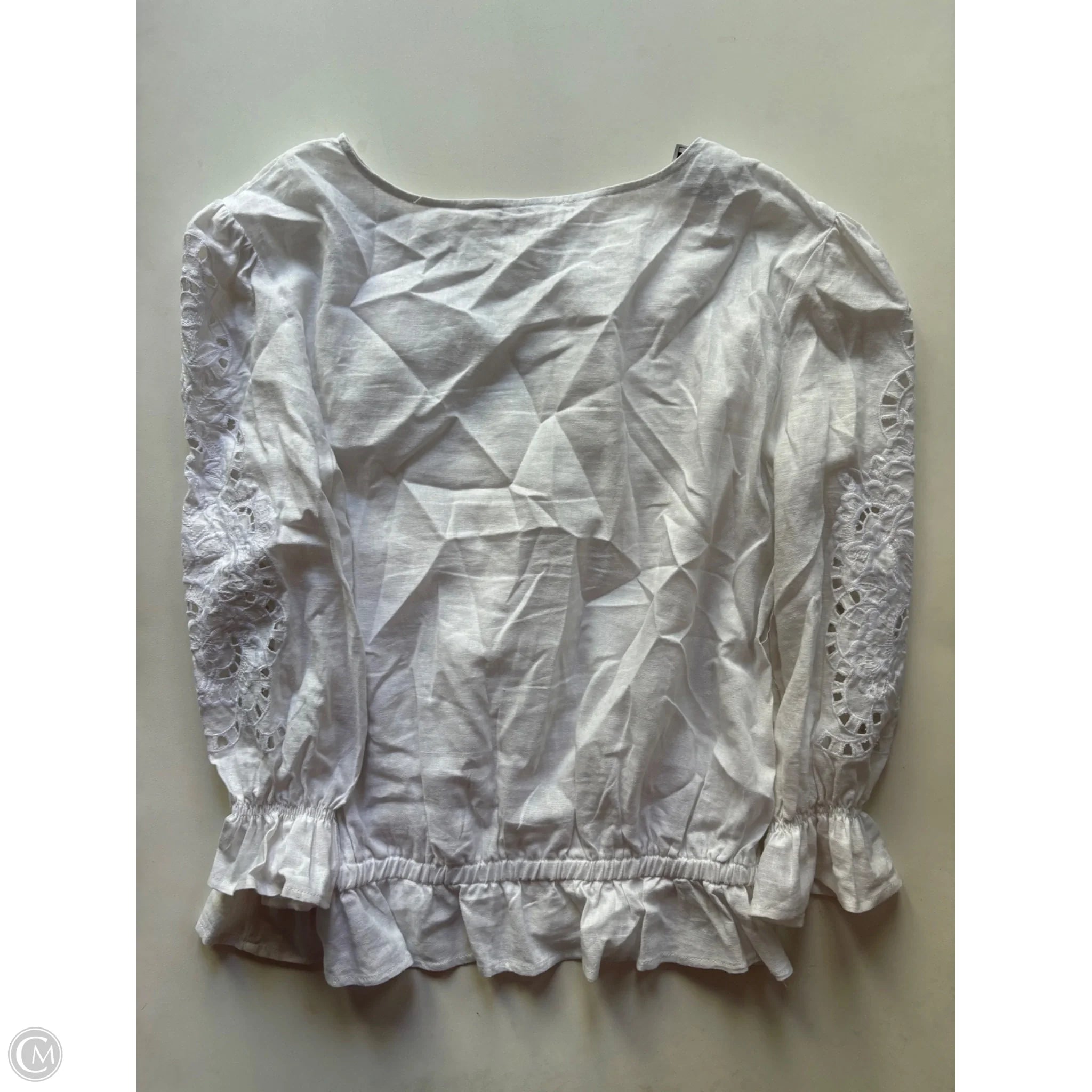 Top Long Sleeve By Cynthia Rowley In White, Size: L - Image 2