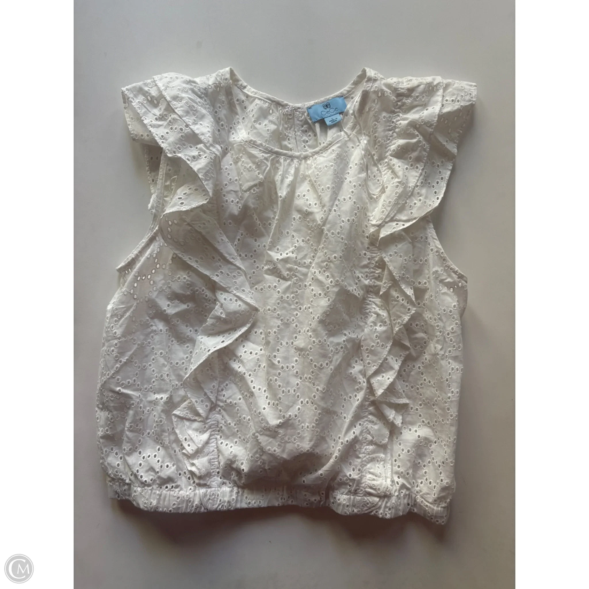 Top Sleeveless By Cece In White, Size: L - Image 1