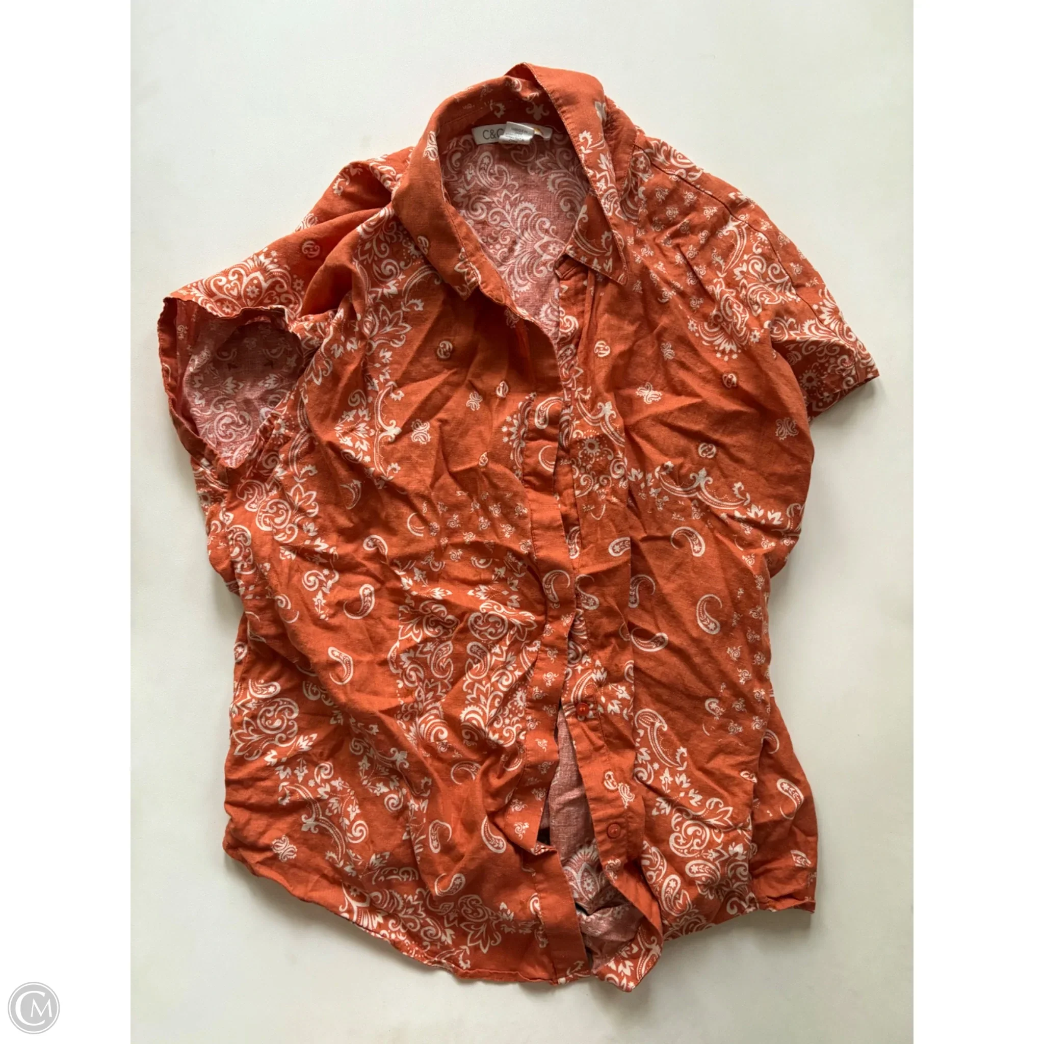 Top Short Sleeve By Cece In Orange, Size: Xl - Image 1