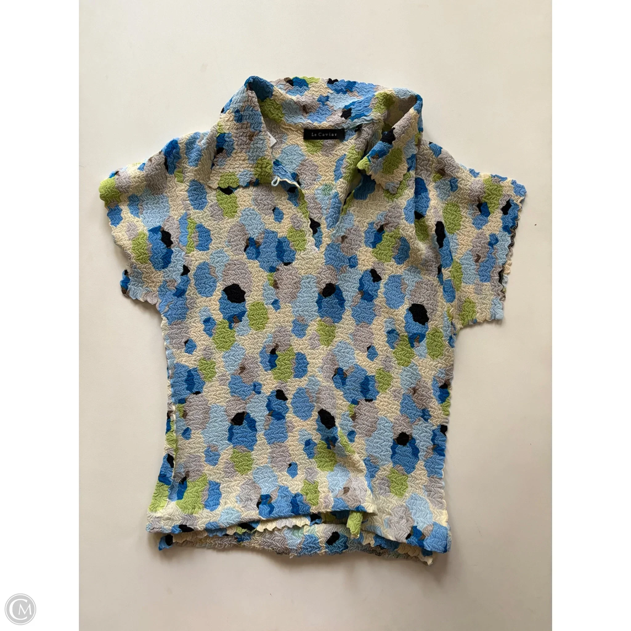 Top Short Sleeve By Le Caviar In Multi-colored, Size: L - Image 1