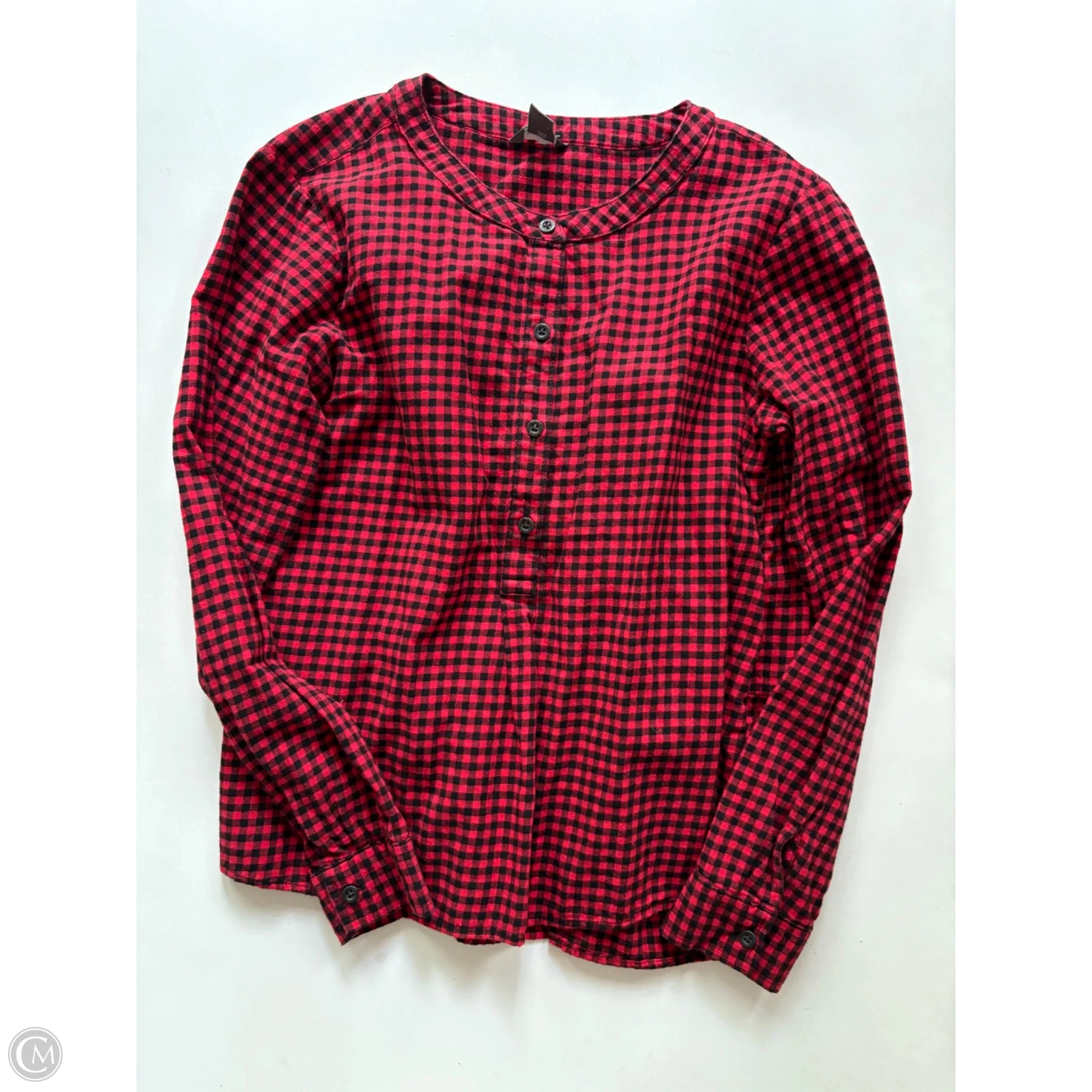 Top Long Sleeve By Eddie Bauer In Plaid Pattern, Size: Xs - Image 1