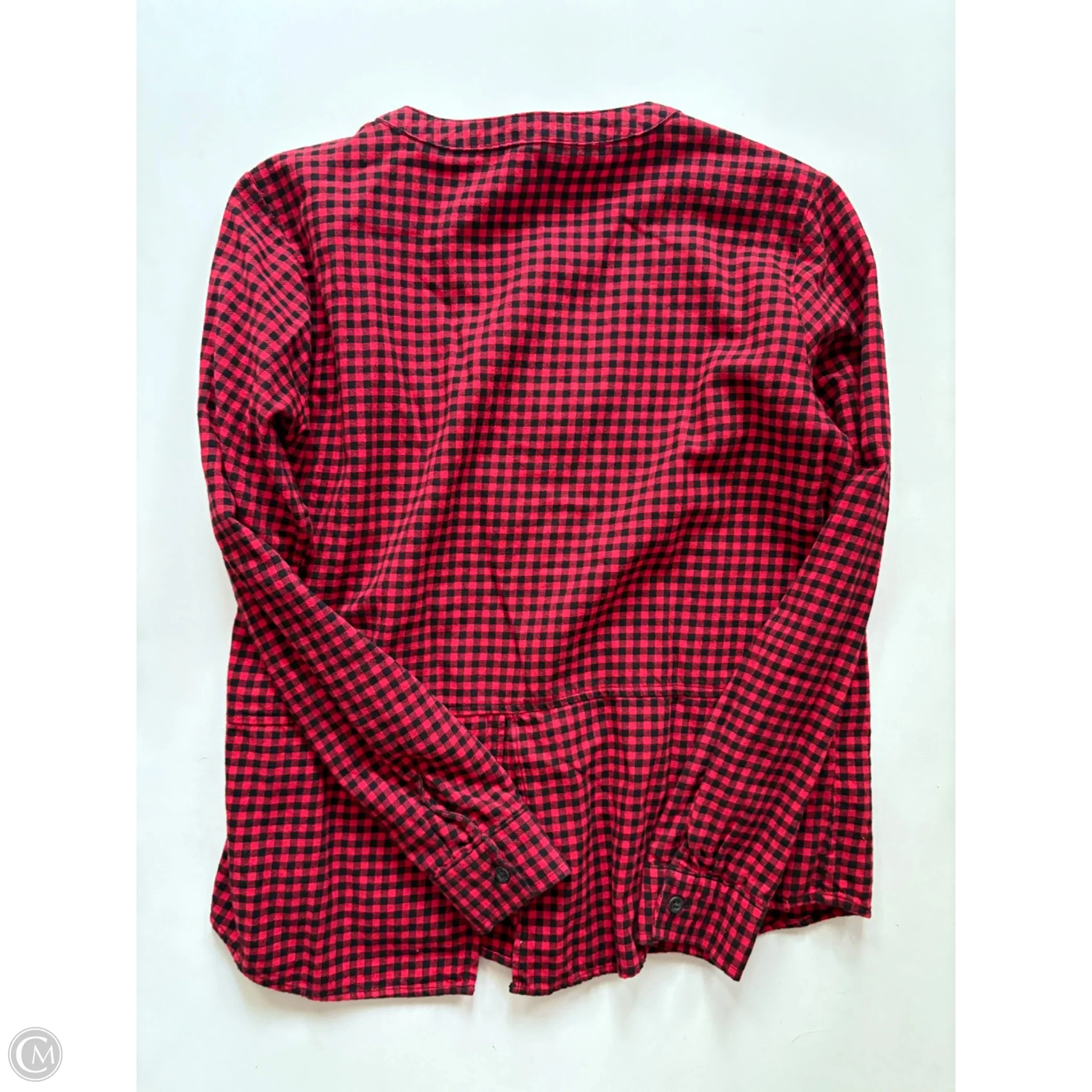Top Long Sleeve By Eddie Bauer In Plaid Pattern, Size: Xs - Image 2