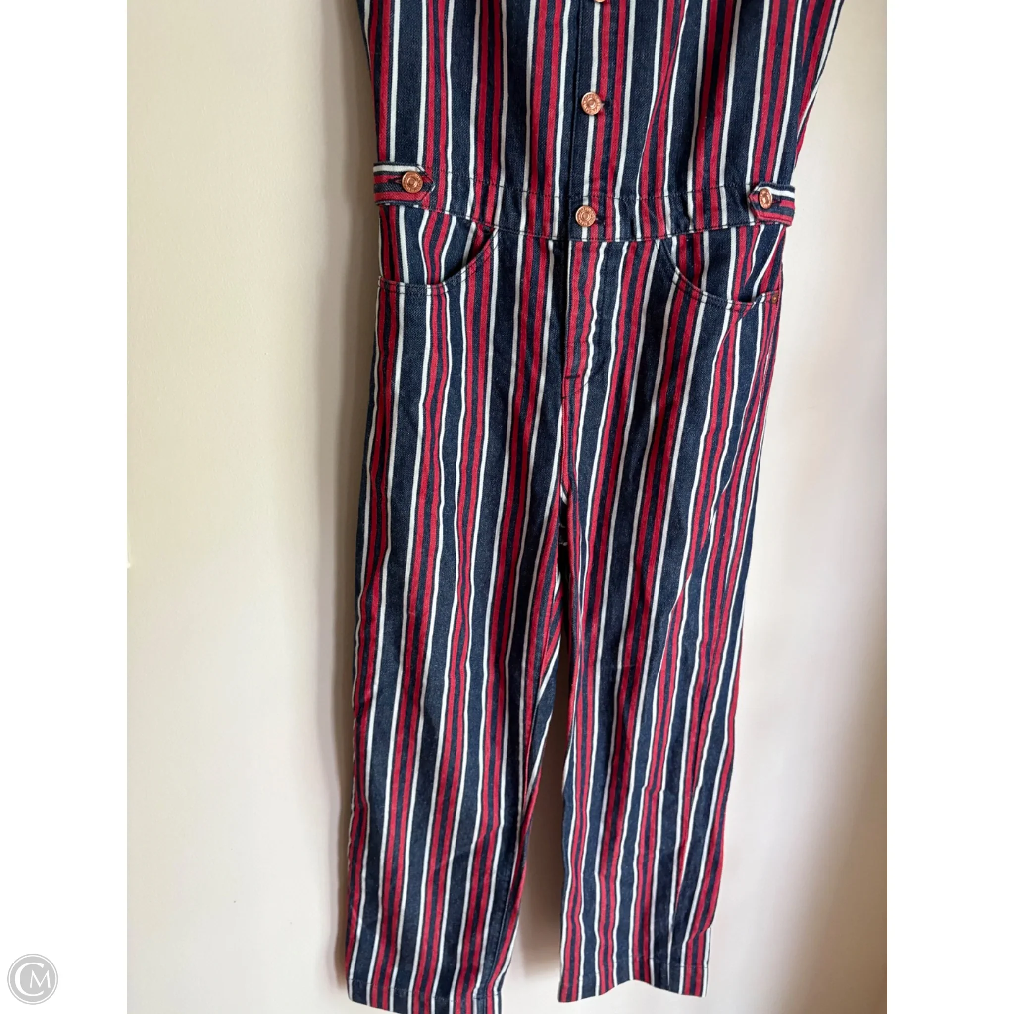 Jumpsuit By 7 For All Mankind In Striped Pattern, Size: Xs - Image 3