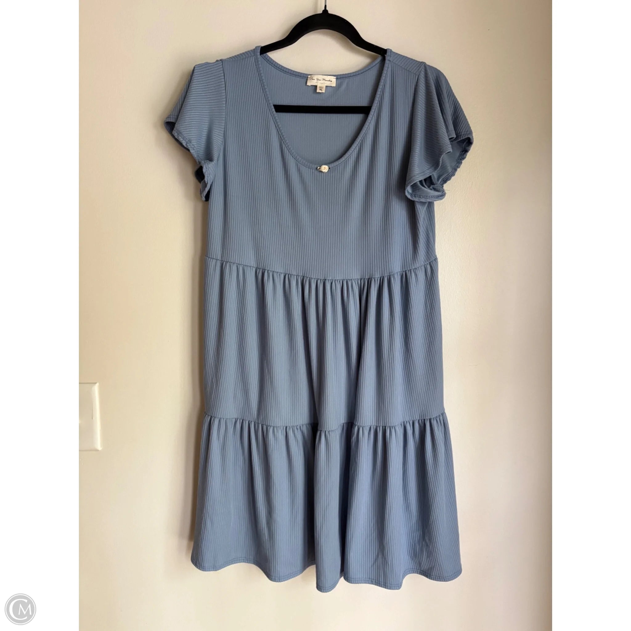 Dress Casual Midi By See You Monday In Blue, Size: Xl - Image 1