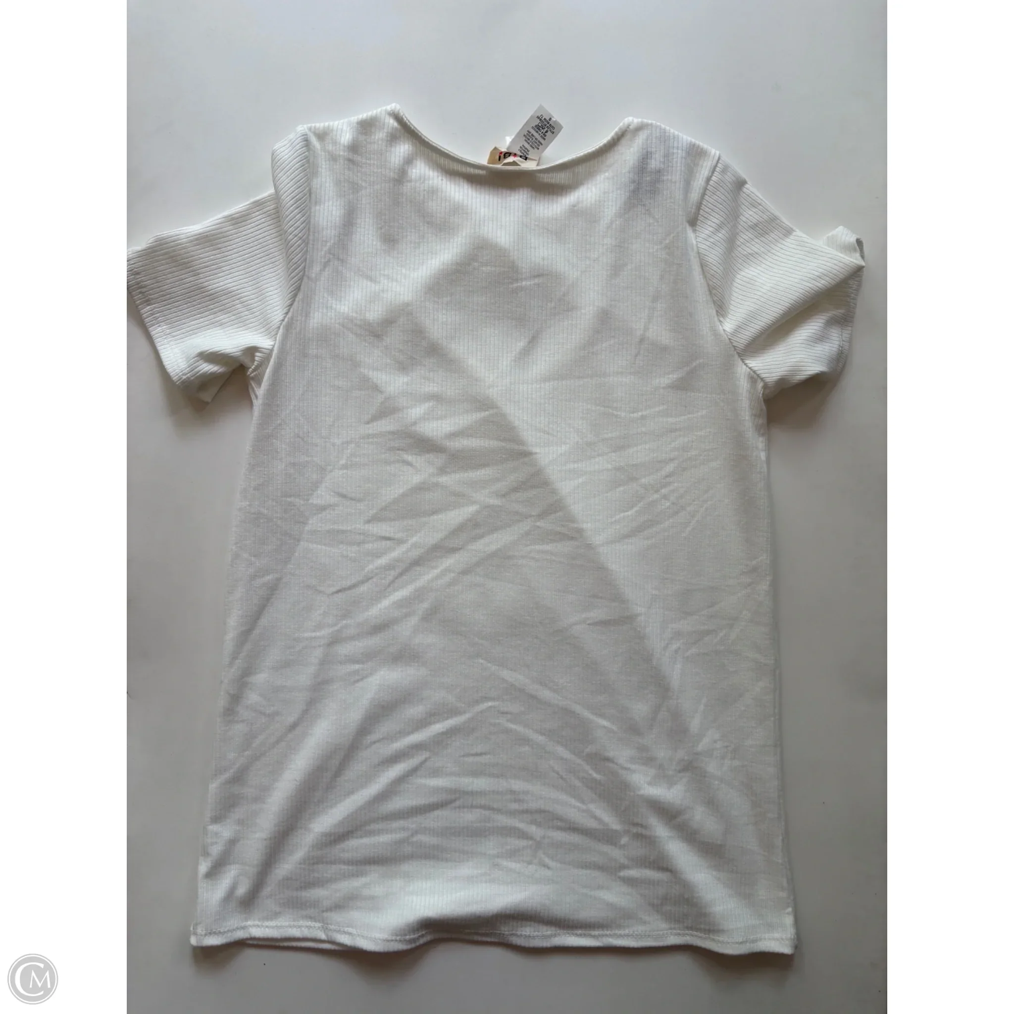 Top Short Sleeve By Bibi In Cream, Size: S - Image 2