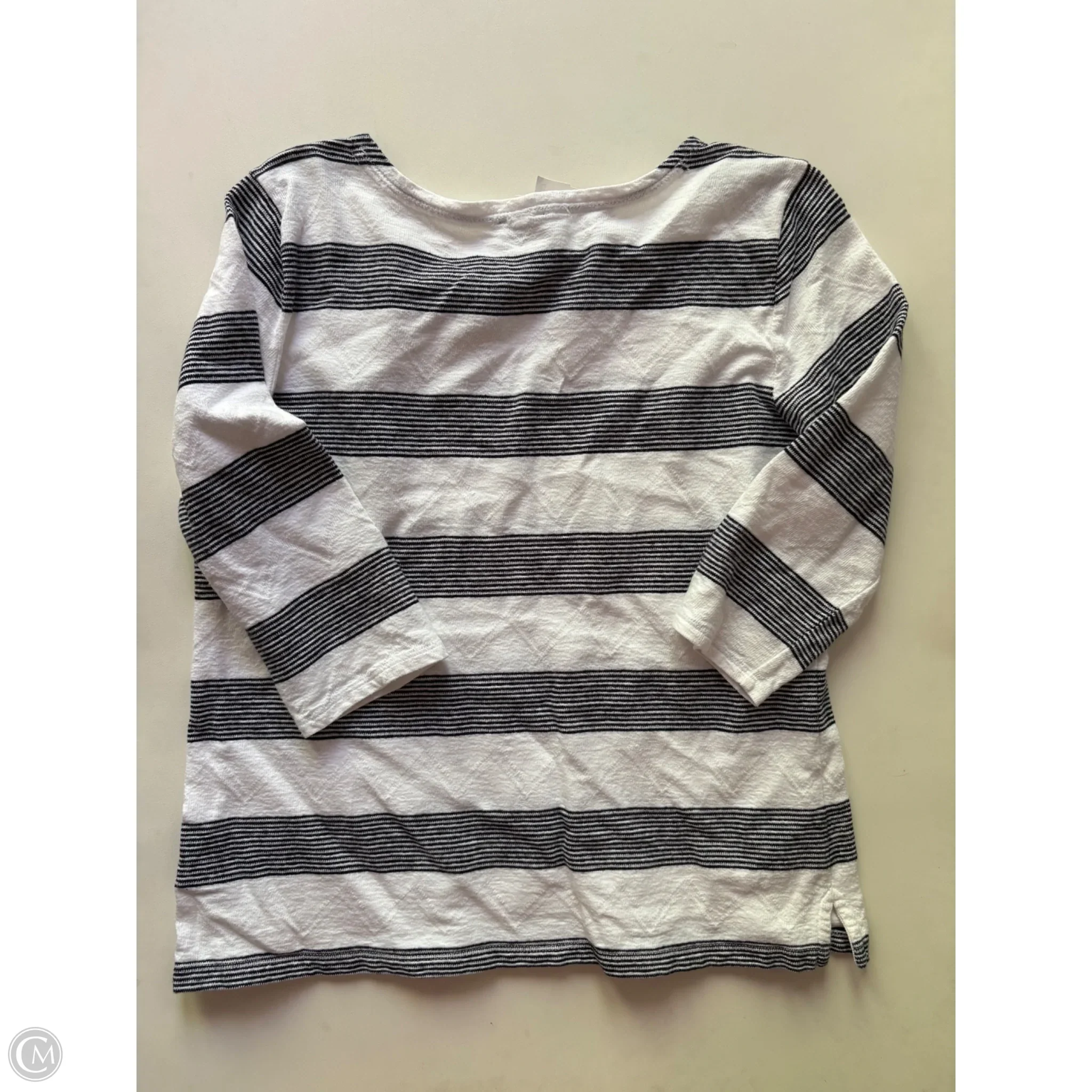 Top Long Sleeve By Talbots In Striped Pattern, Size: Lp - Image 2