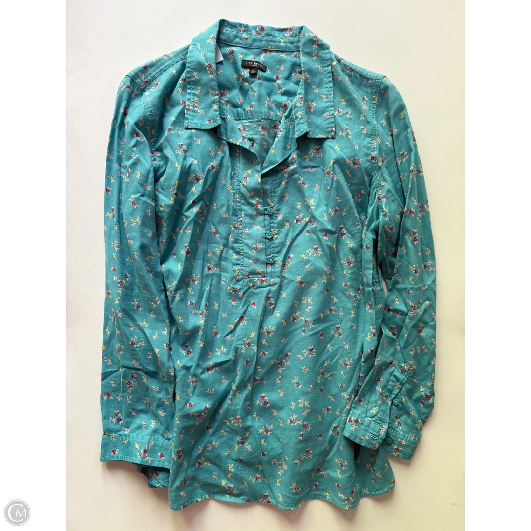 Top Long Sleeve By Talbots In Blue, Size: Lp - Image 1