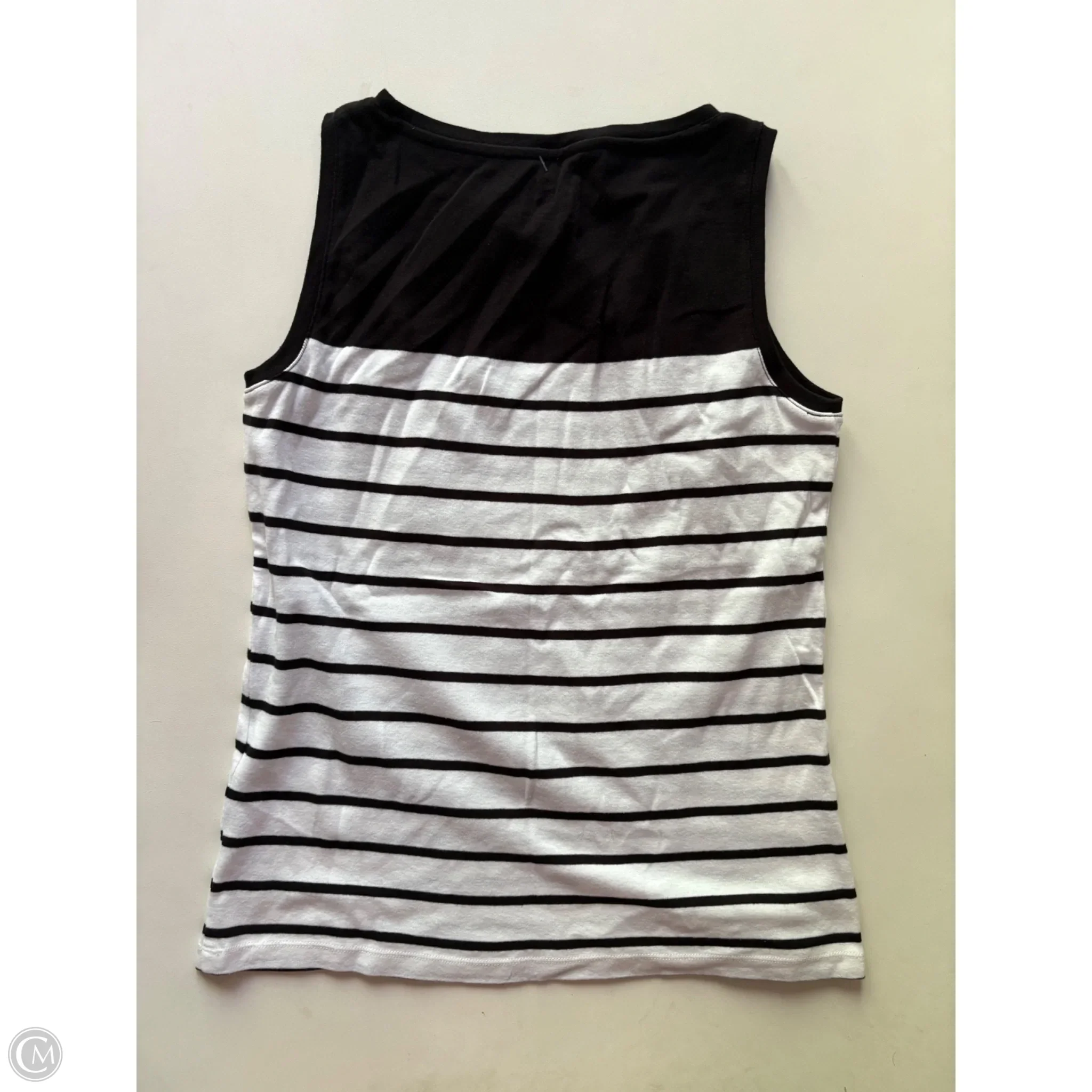 Top Sleeveless By Talbots In Striped Pattern, Size: Mp - Image 2