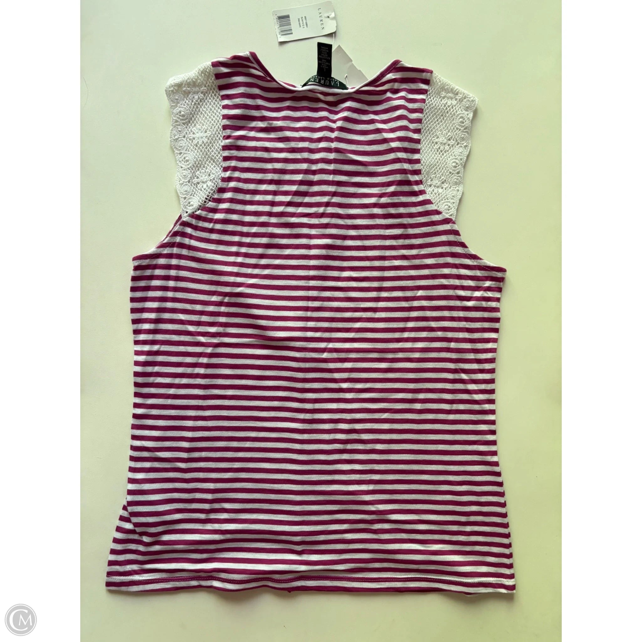 Top Sleeveless By Lauren By Ralph Lauren In Striped Pattern, Size: L - Image 2