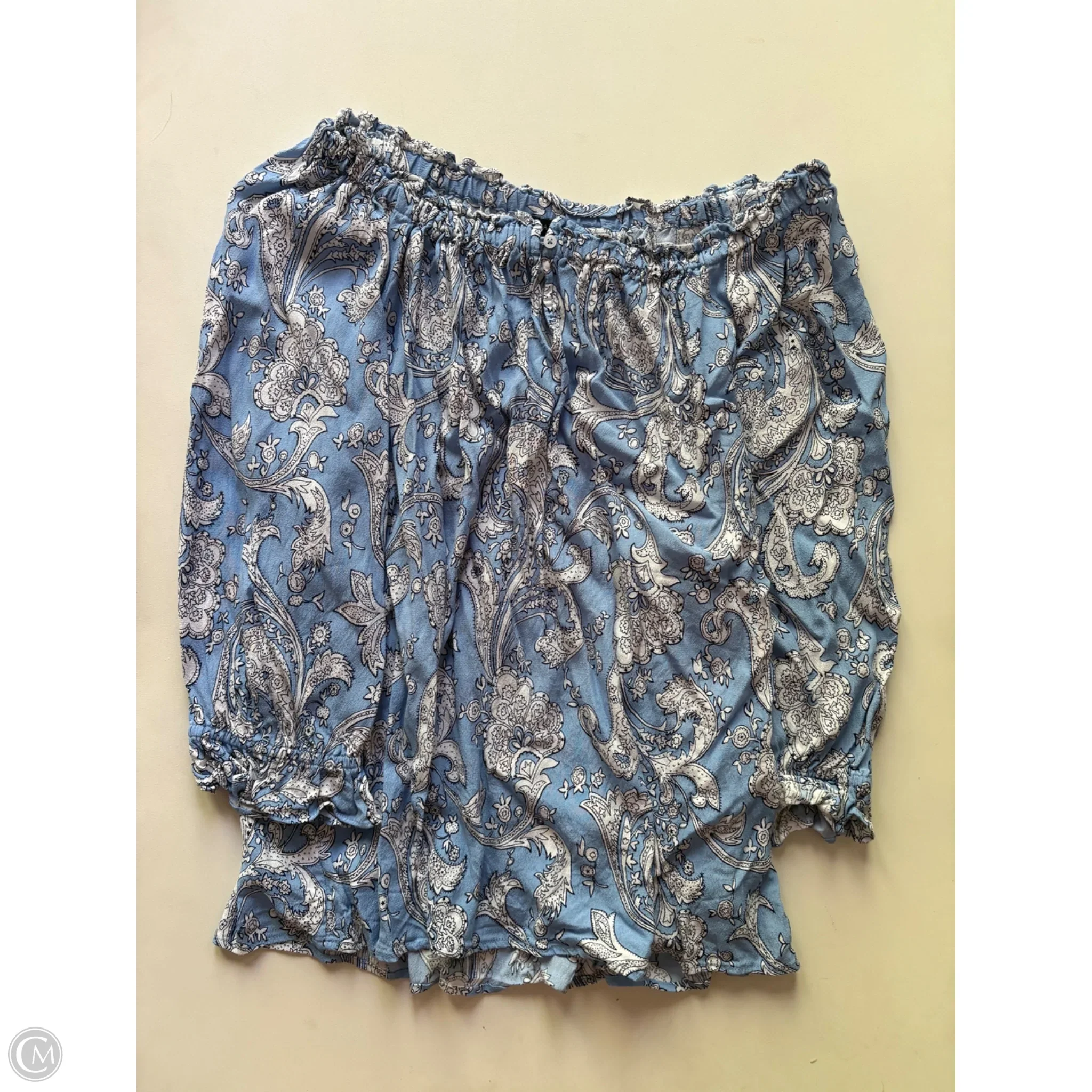 Blouse Long Sleeve By Talbots In Blue, Size: Xl - Image 1