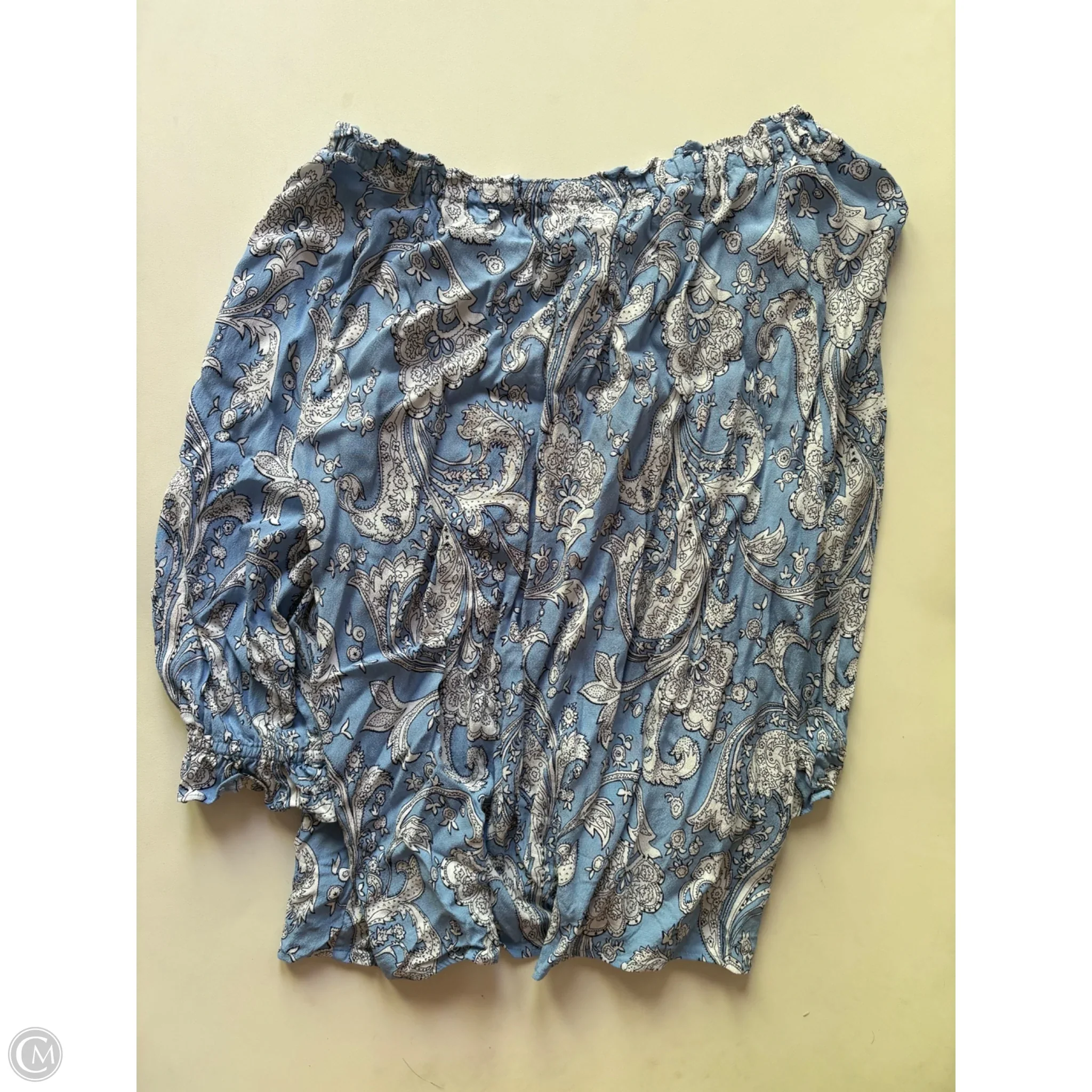 Blouse Long Sleeve By Talbots In Blue, Size: Xl - Image 2
