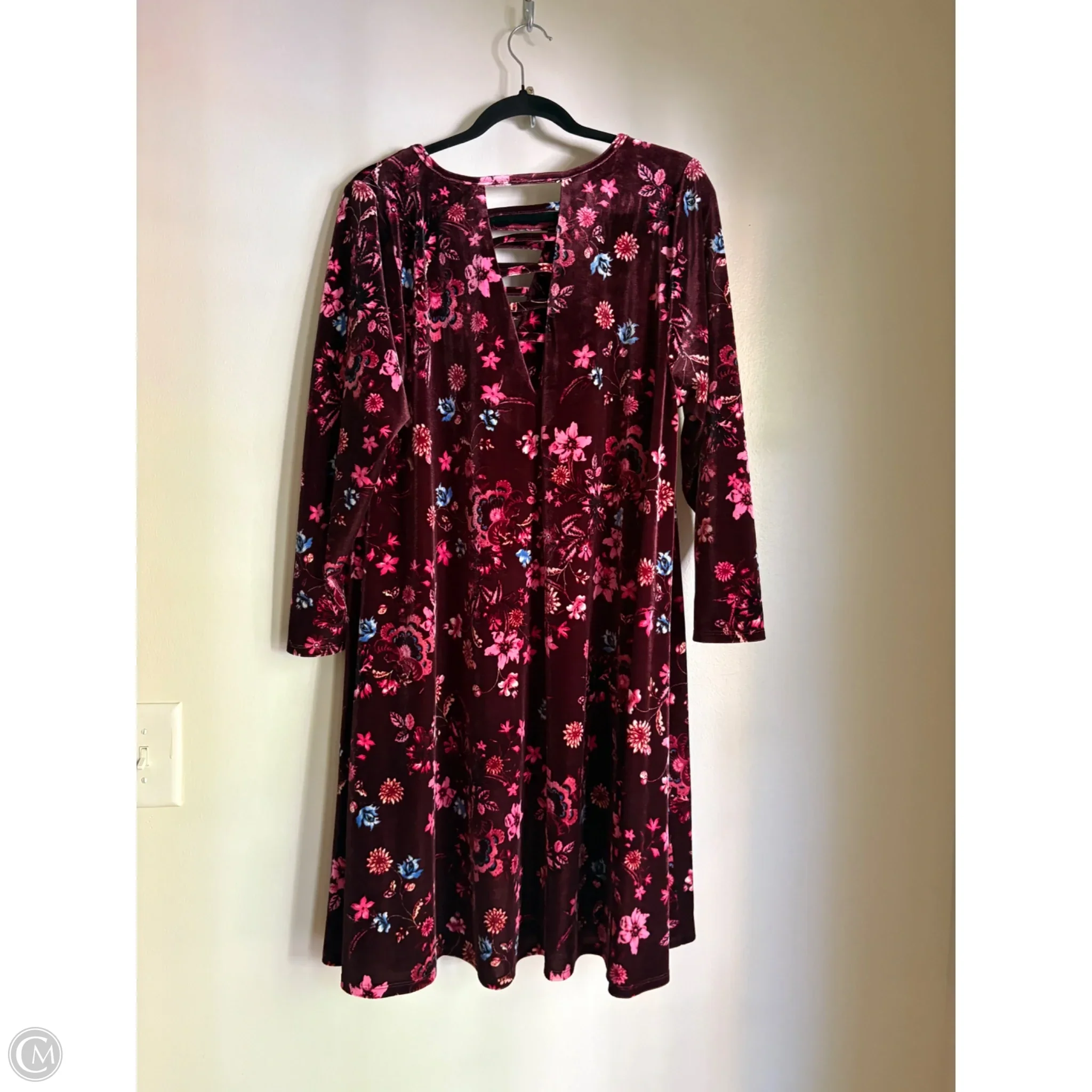 Dress Casual Midi By Torrid In Maroon, Size: 2x - Image 2