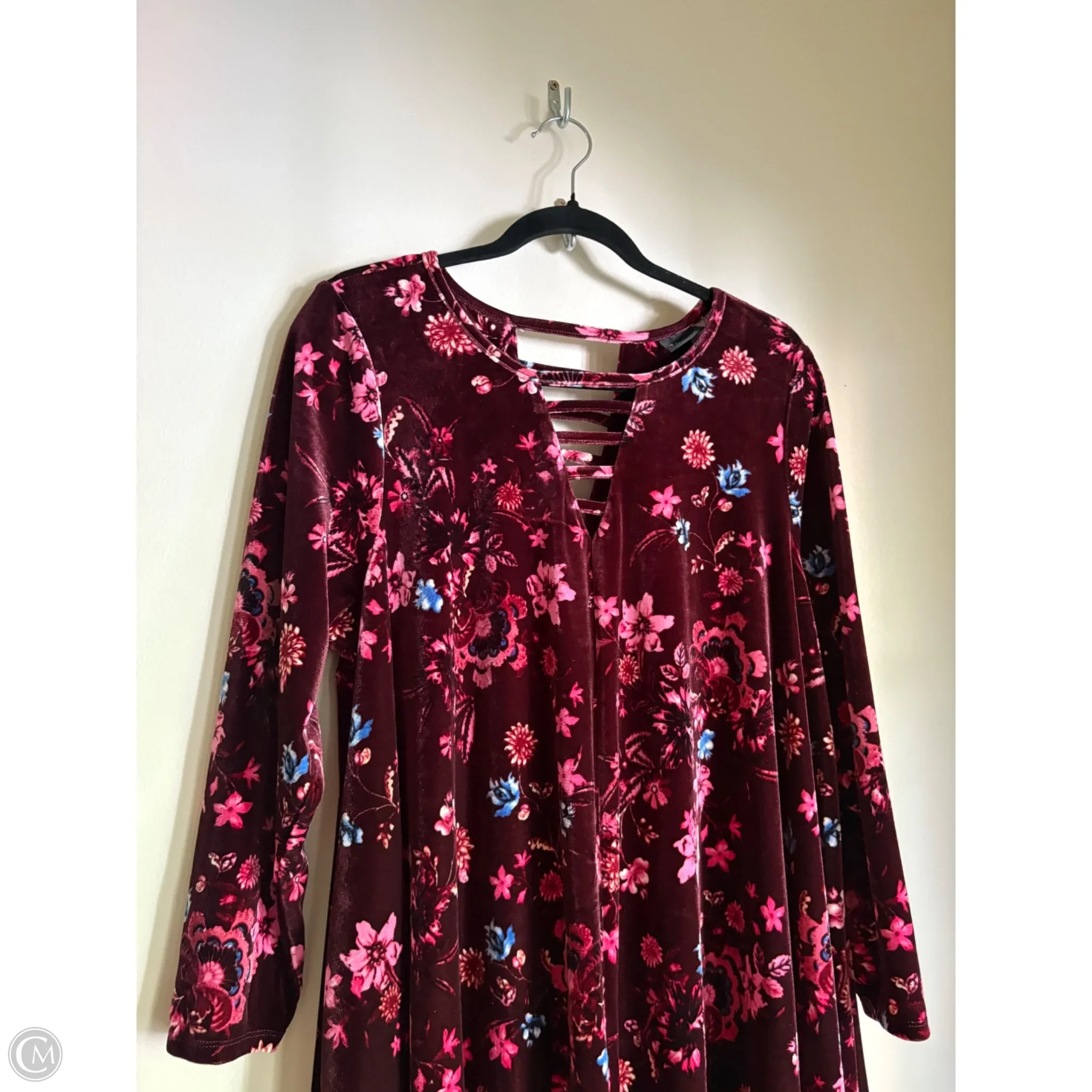 Dress Casual Midi By Torrid In Maroon, Size: 2x - Image 3