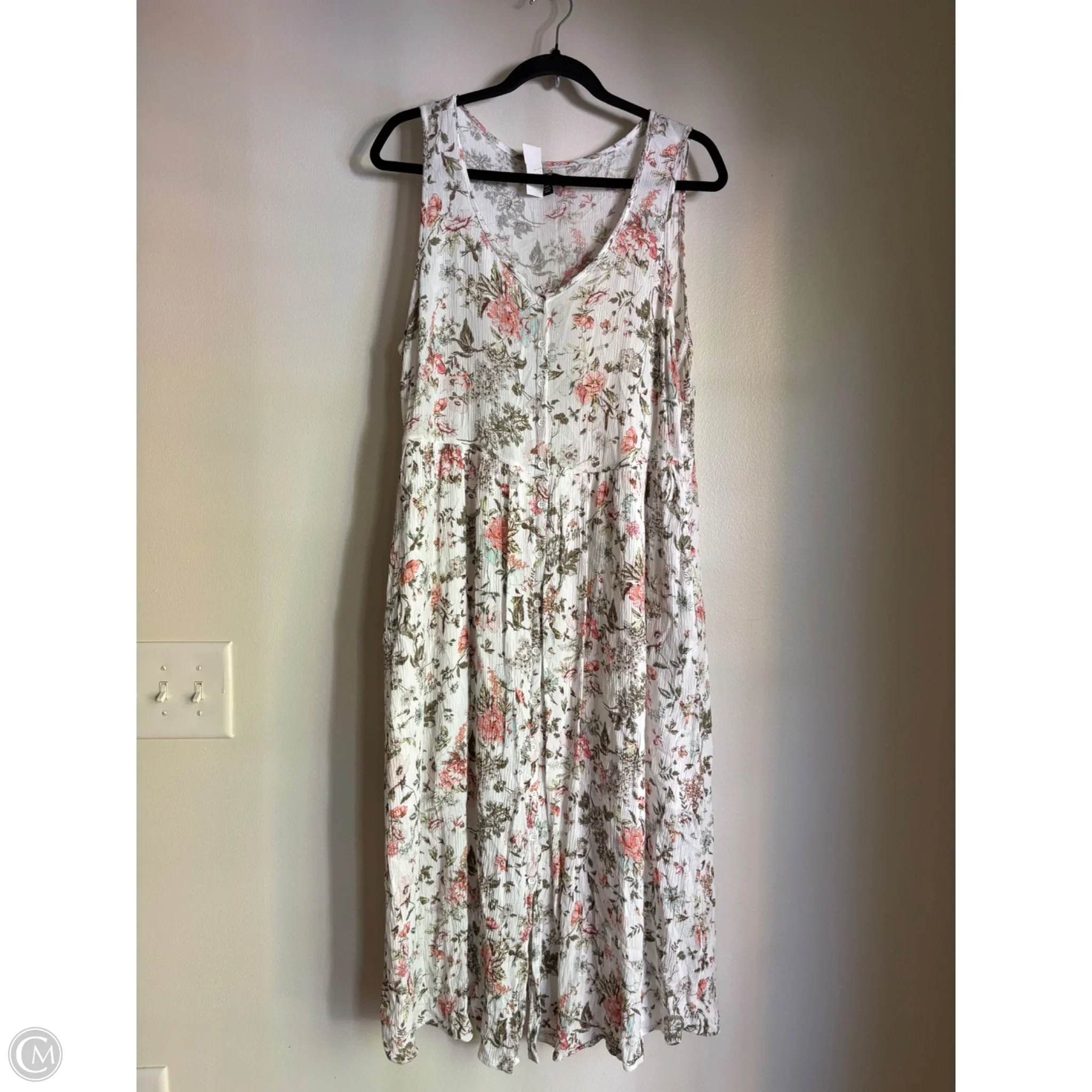 Dress Casual Midi By Frye In Floral Print, Size: 2x - Image 1