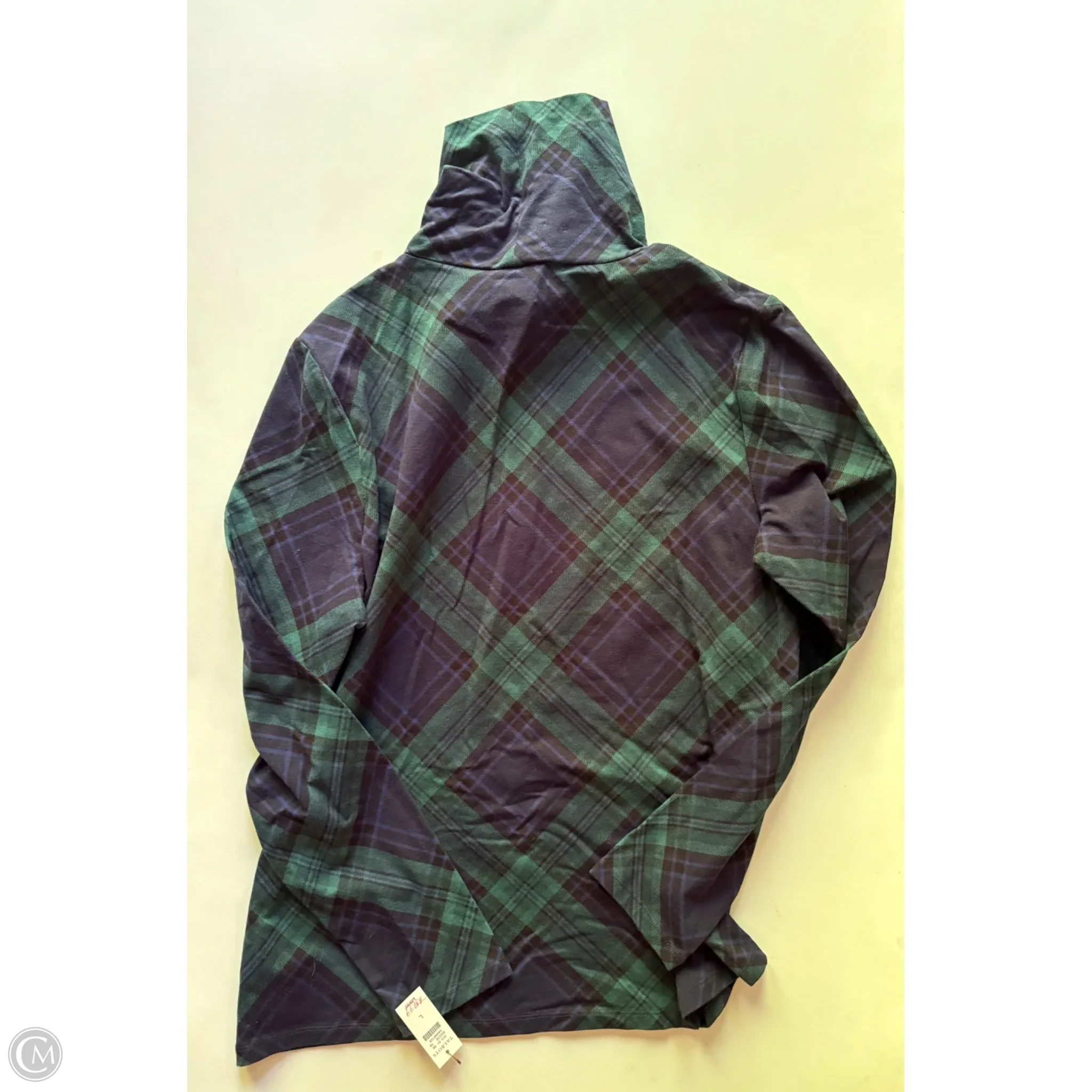 Top Long Sleeve By Talbots In Plaid Pattern, Size: L - Image 2