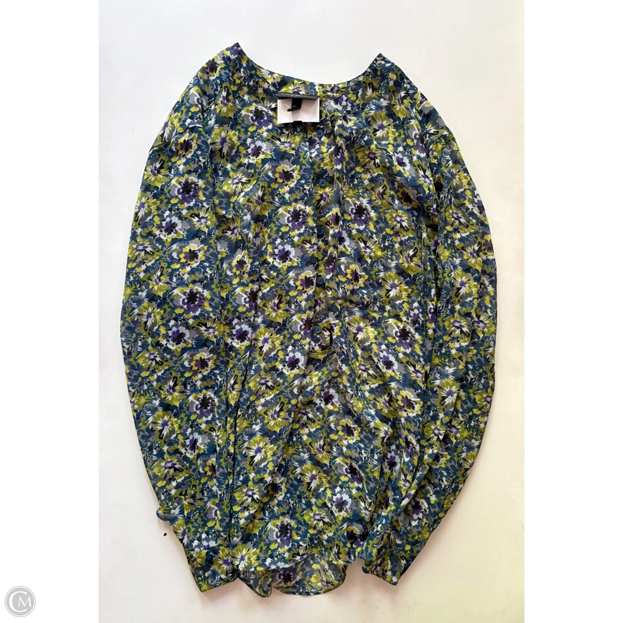 Blouse Long Sleeve By Lane Bryant In Floral Print, Size: 3x - Image 1