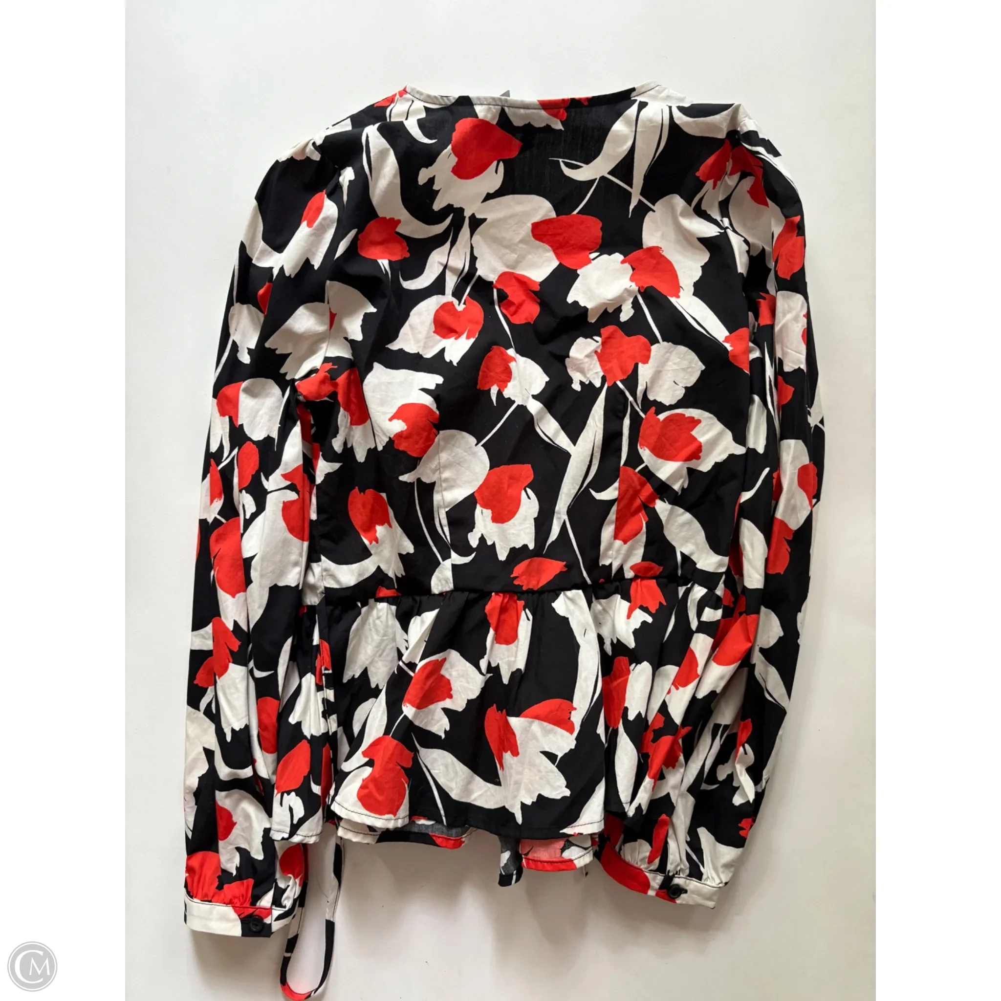 Top Long Sleeve By Who What Wear In Floral Print, Size: Xs - Image 2