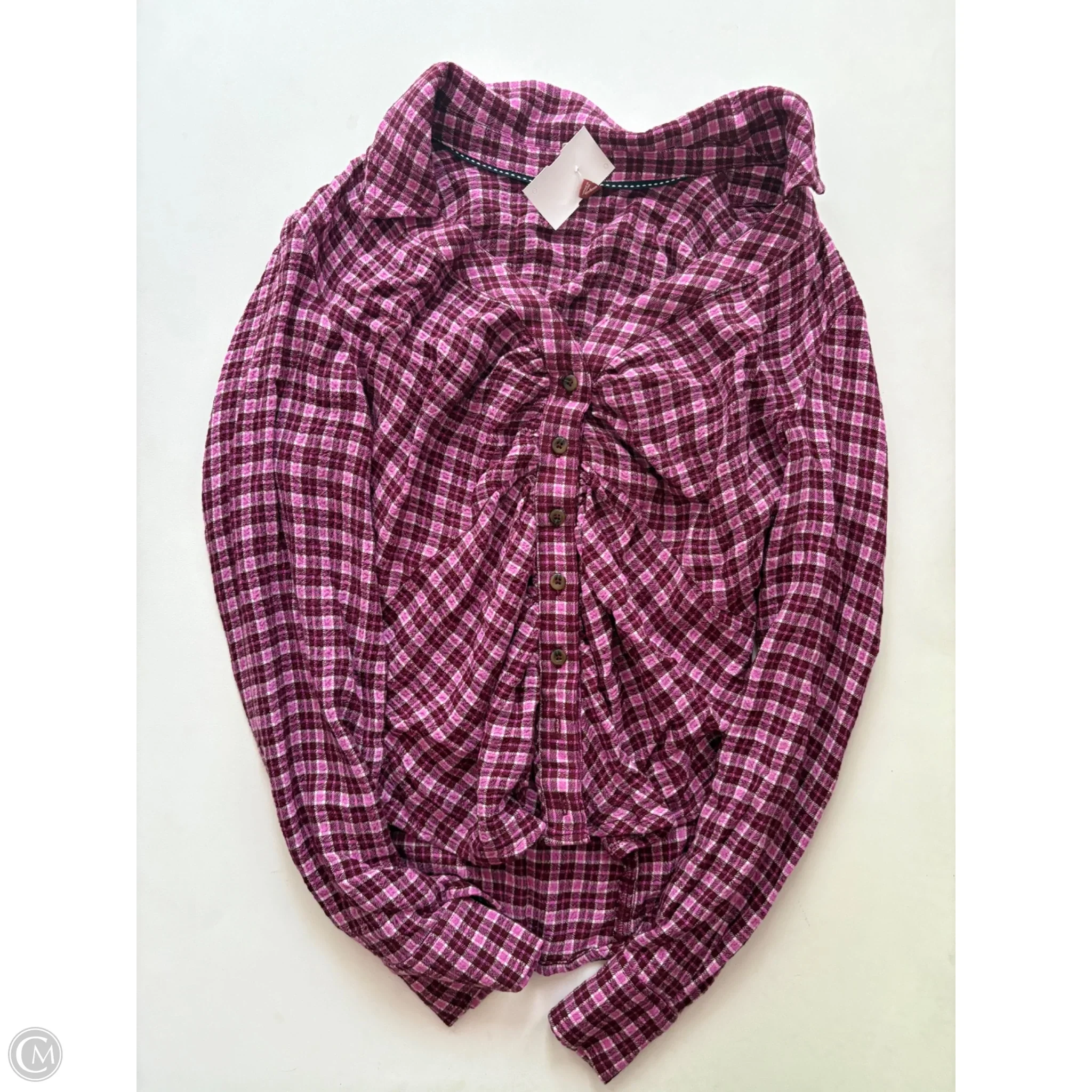 Top Long Sleeve By Pilcro In Plaid Pattern, Size: M - Image 1