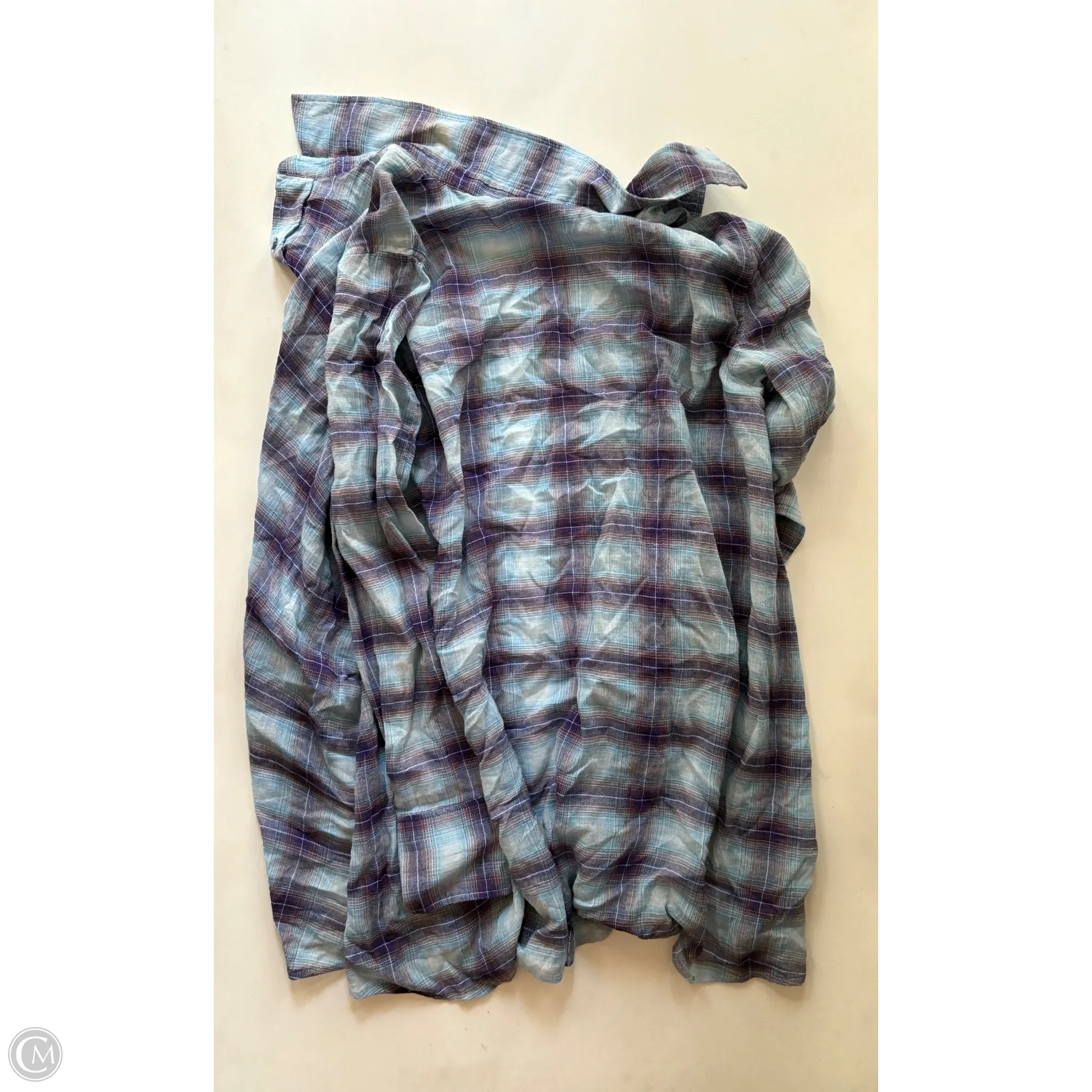 Top Long Sleeve By We The Free In Plaid Pattern, Size: S - Image 2
