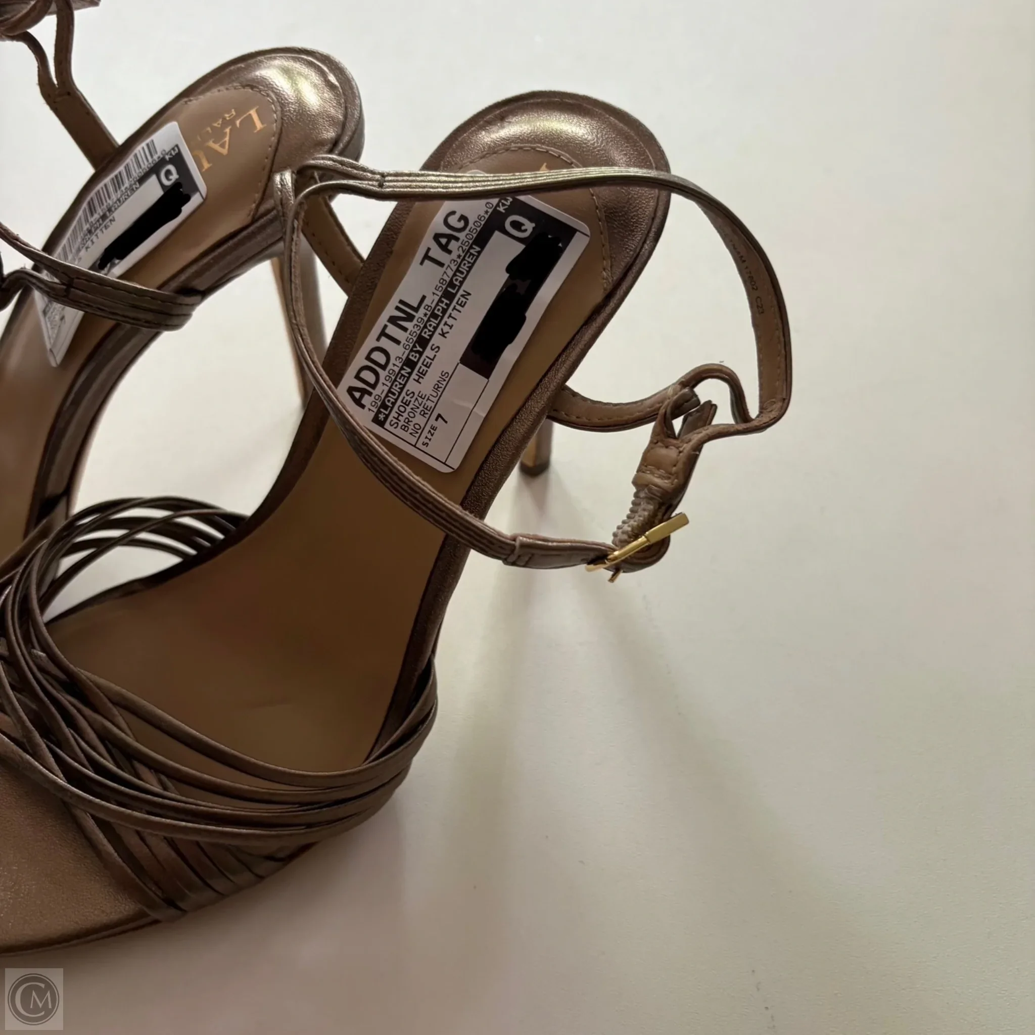 Shoes Heels Kitten By Lauren By Ralph Lauren In Bronze, Size: 7 - Image 3