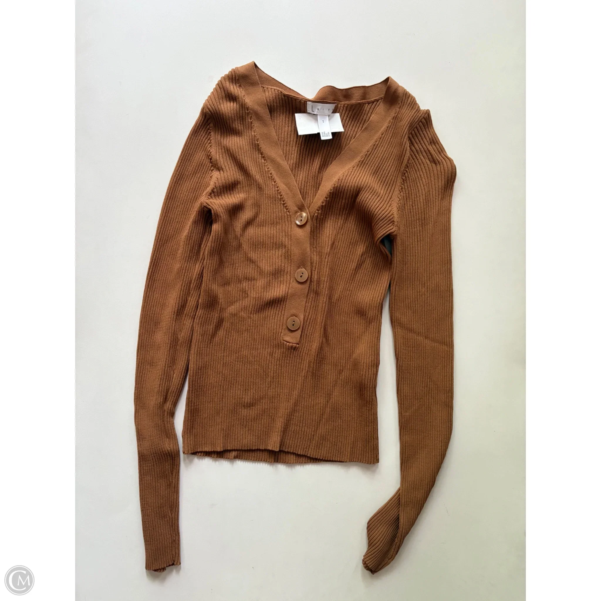 Sweater Cardigan By Leith In Brown, Size: S - Image 1