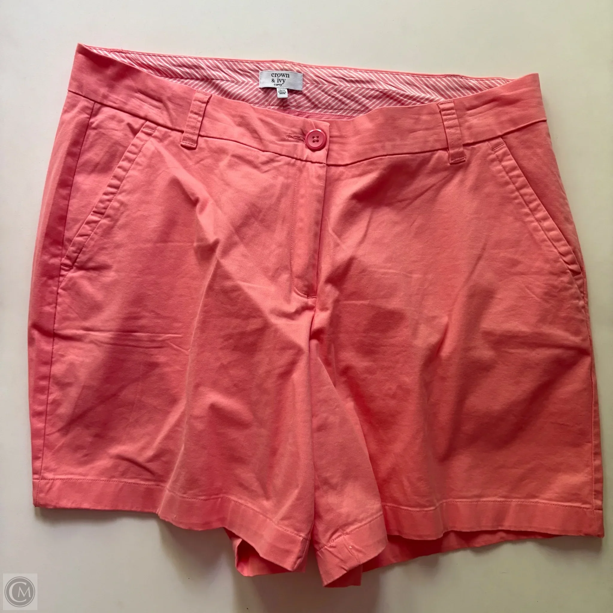 Shorts By Crown And Ivy In Orange, Size: 14 - Image 1
