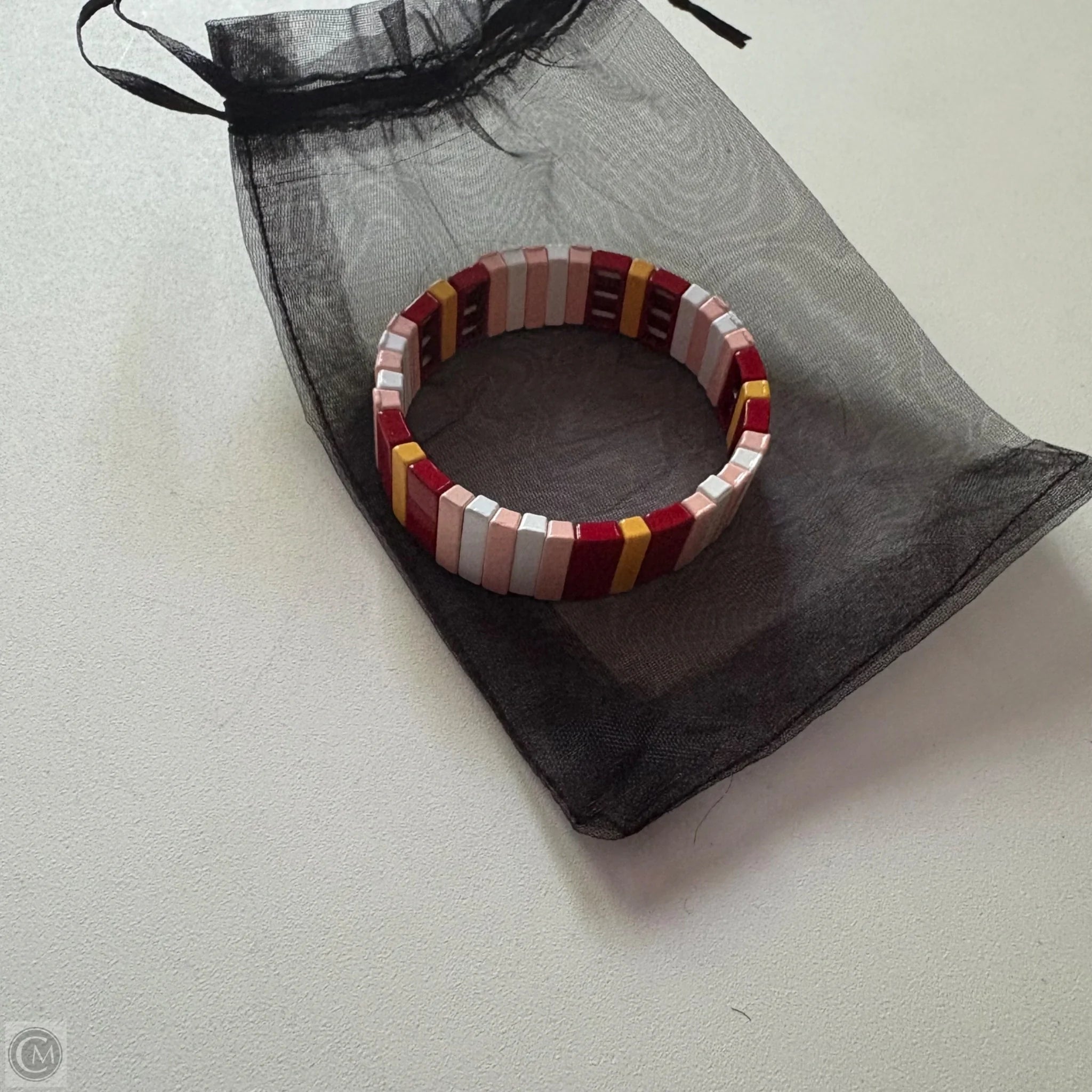 Bracelet Other By Enamel Tile Stretch Bangle Bracelet