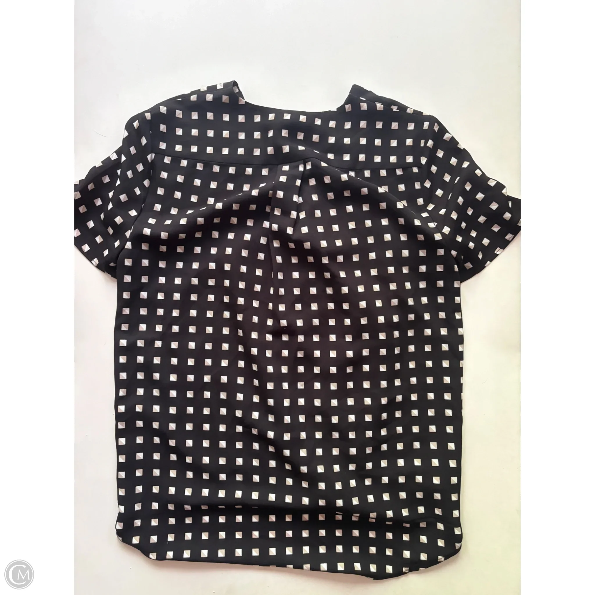 Blouse Short Sleeve By Ann Taylor In Black, Size: S - Image 2