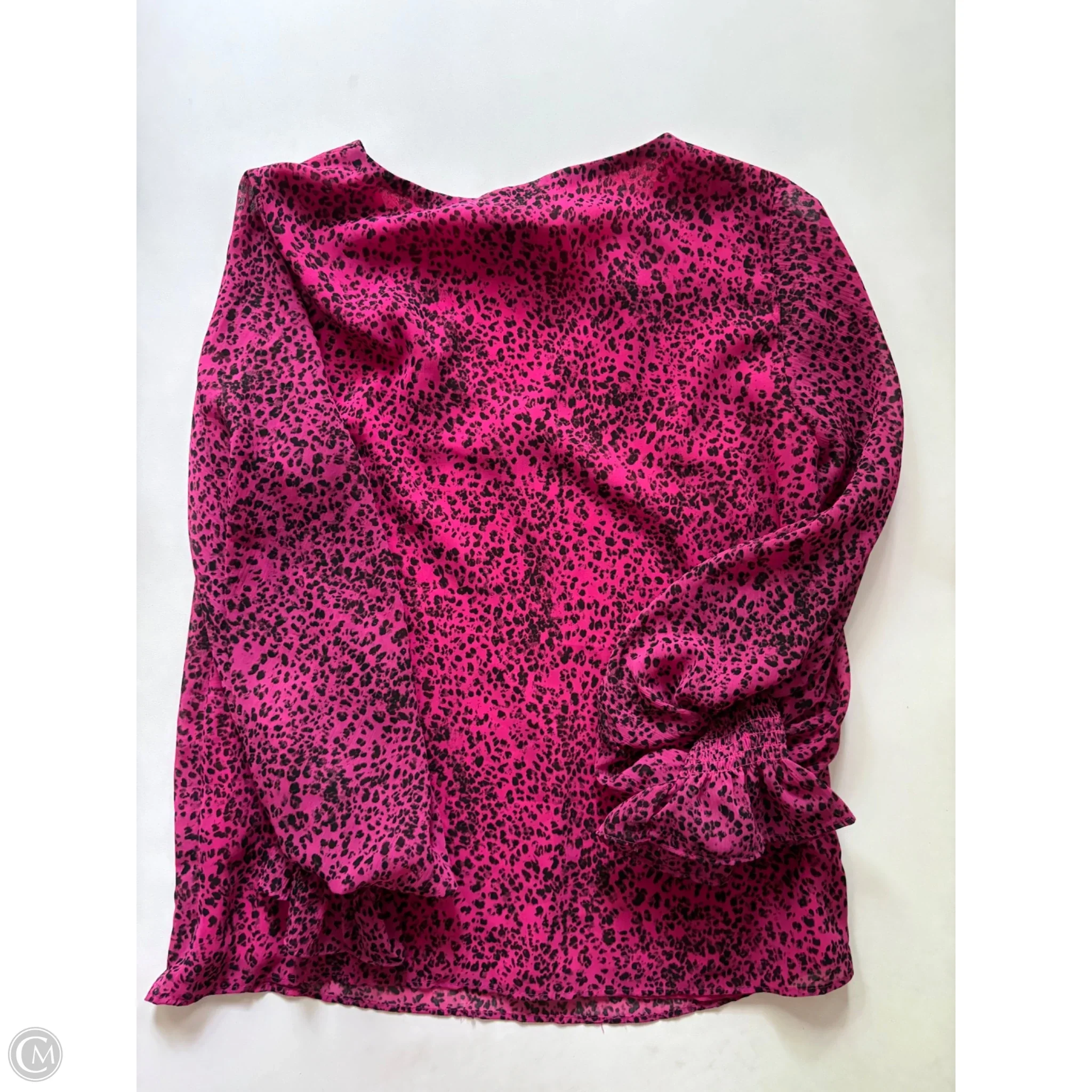 Blouse Long Sleeve By Vince Camuto In Pink, Size: Xs - Image 2