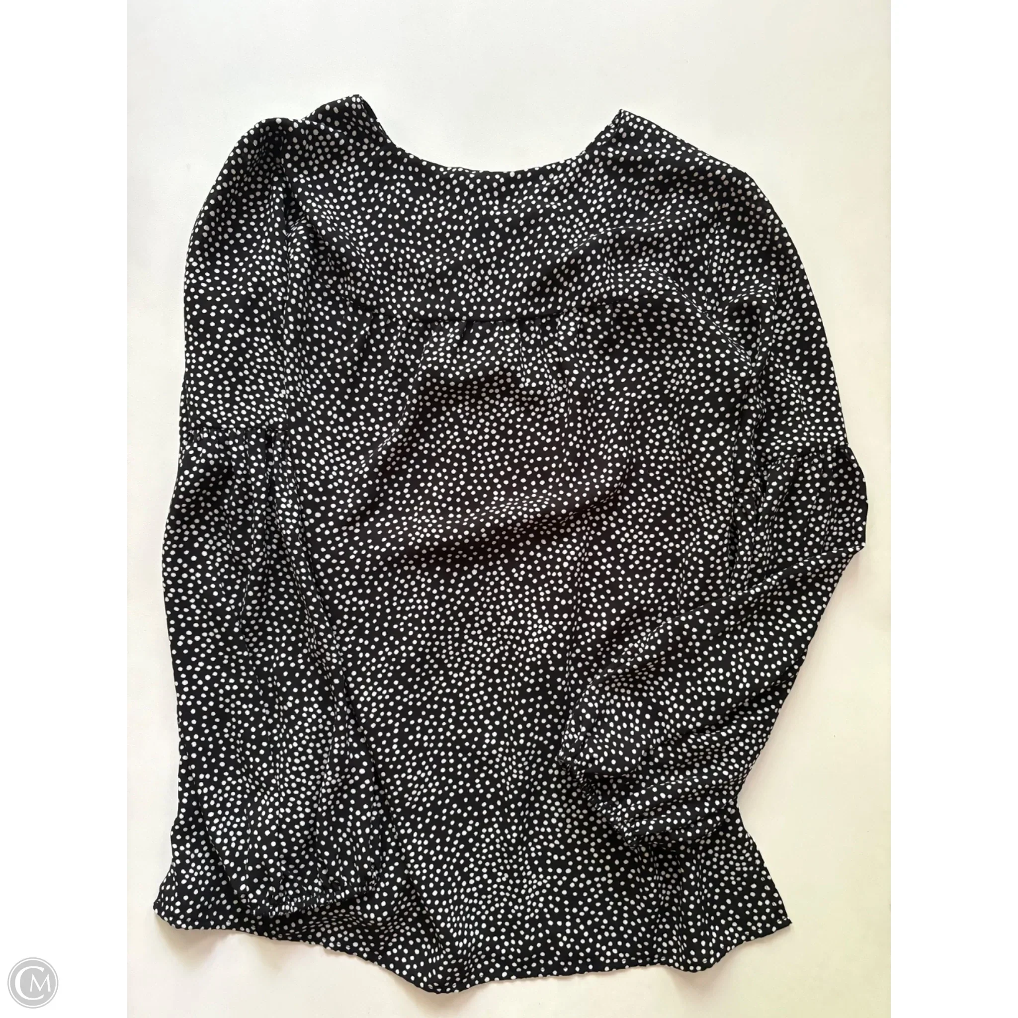 Blouse Long Sleeve By Loft In Polkadot Pattern, Size: Xs - Image 2