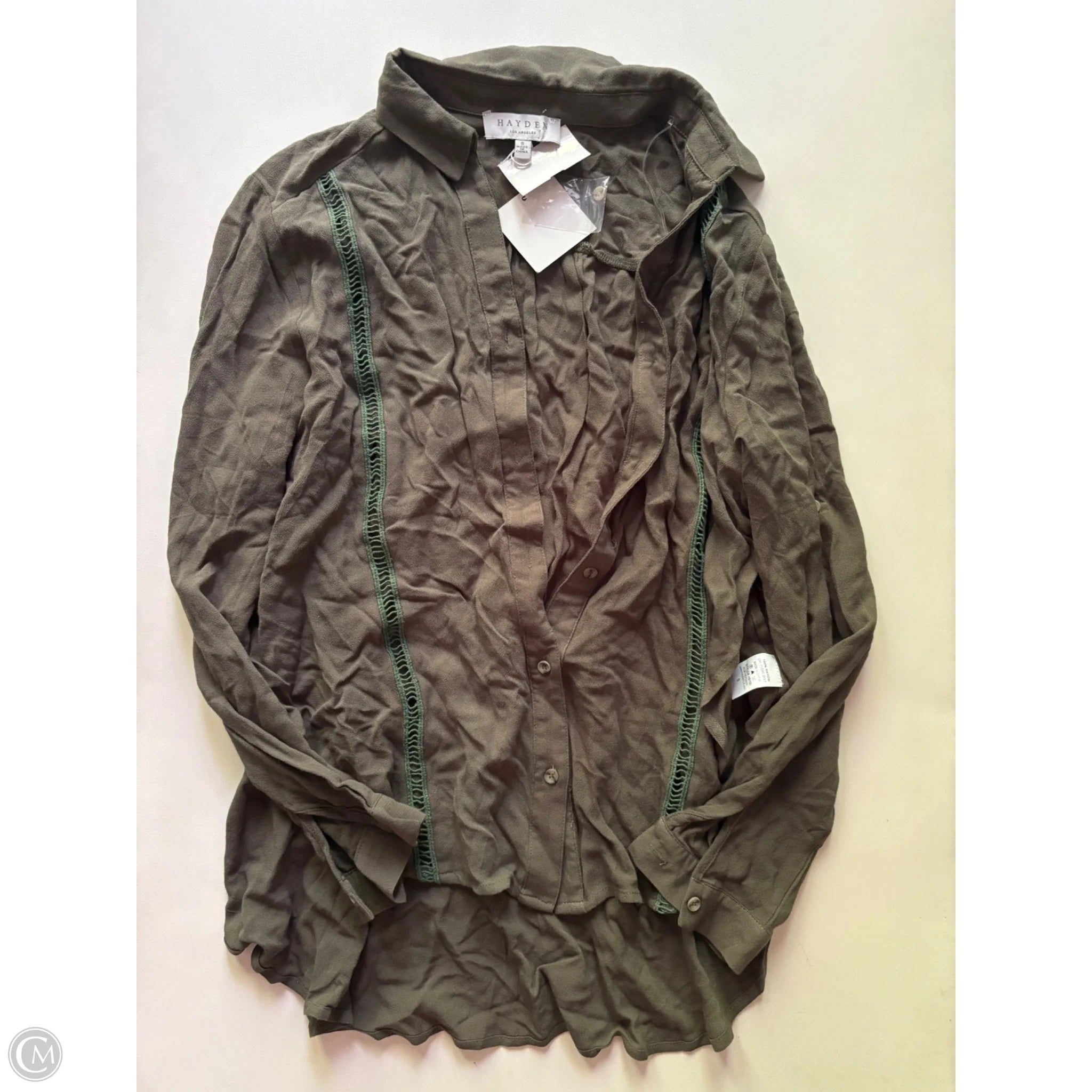 Blouse Long Sleeve By Hayden La In Green, Size: S - Image 1